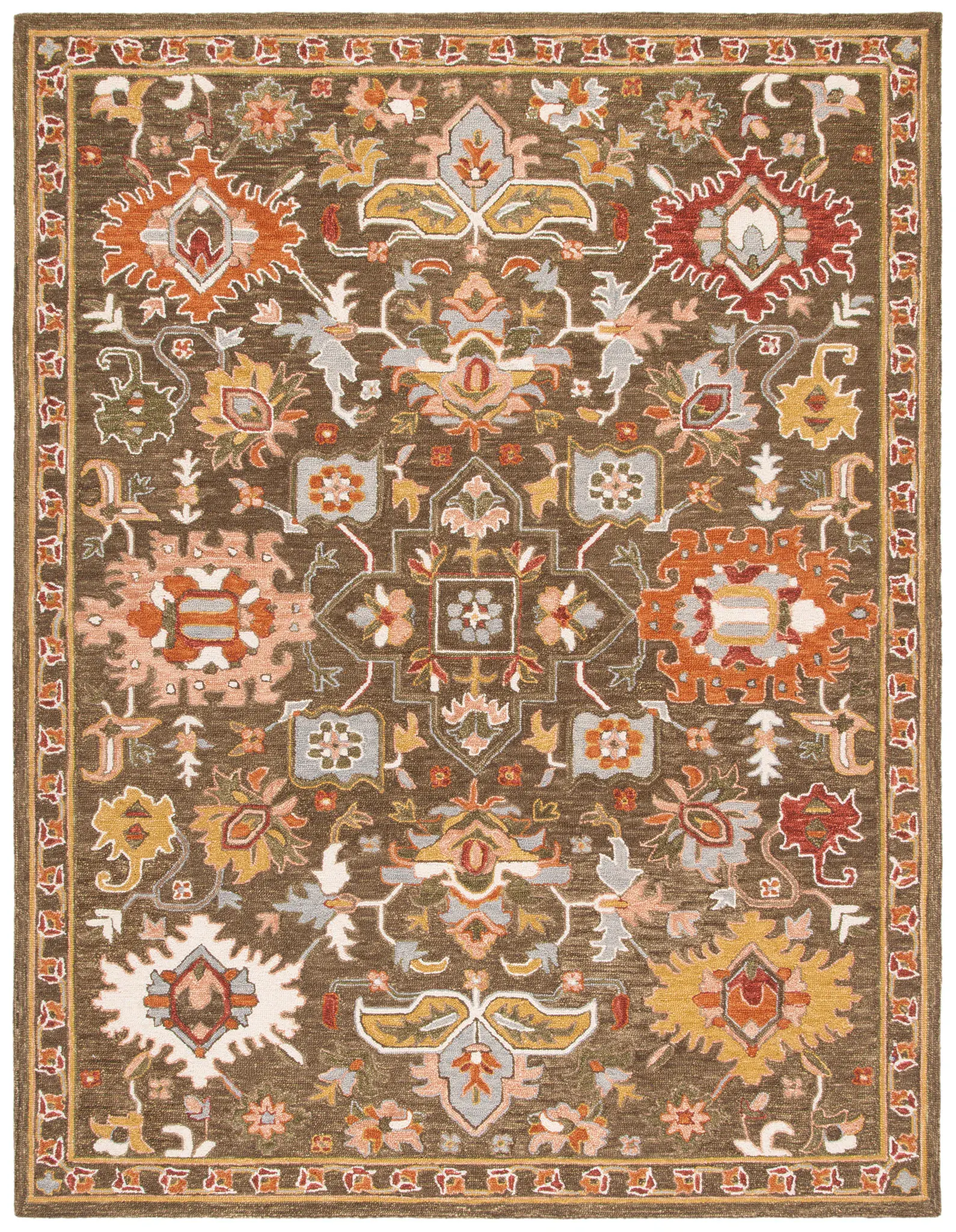 Heritage Tribal Floral Hand-Tufted Wool Rug