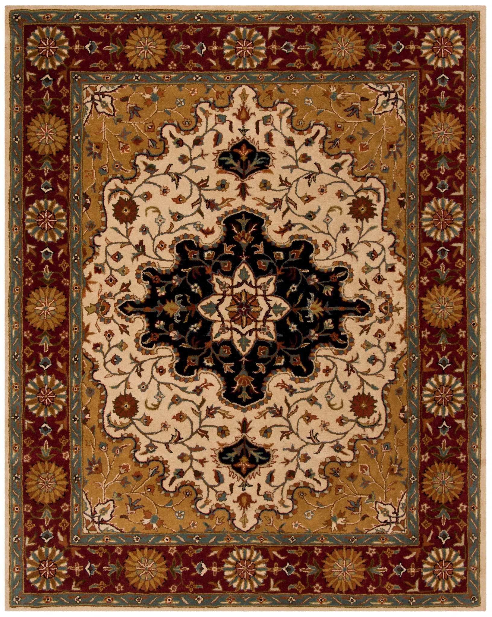 Heritage Ornate Medallion Hand-Tufted Wool Rug