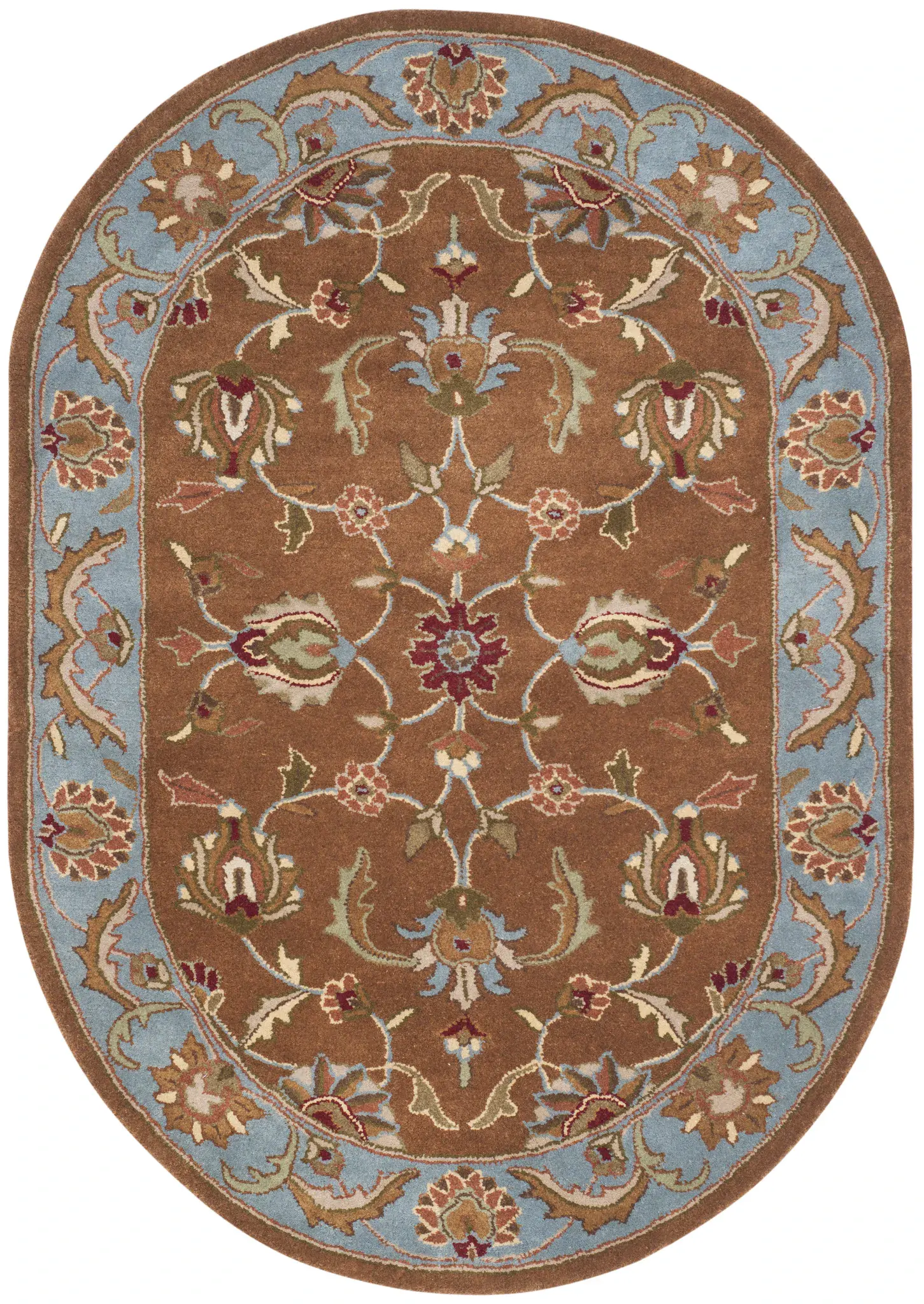 Heritage Floral Bordered Hand-Tufted Wool Rug
