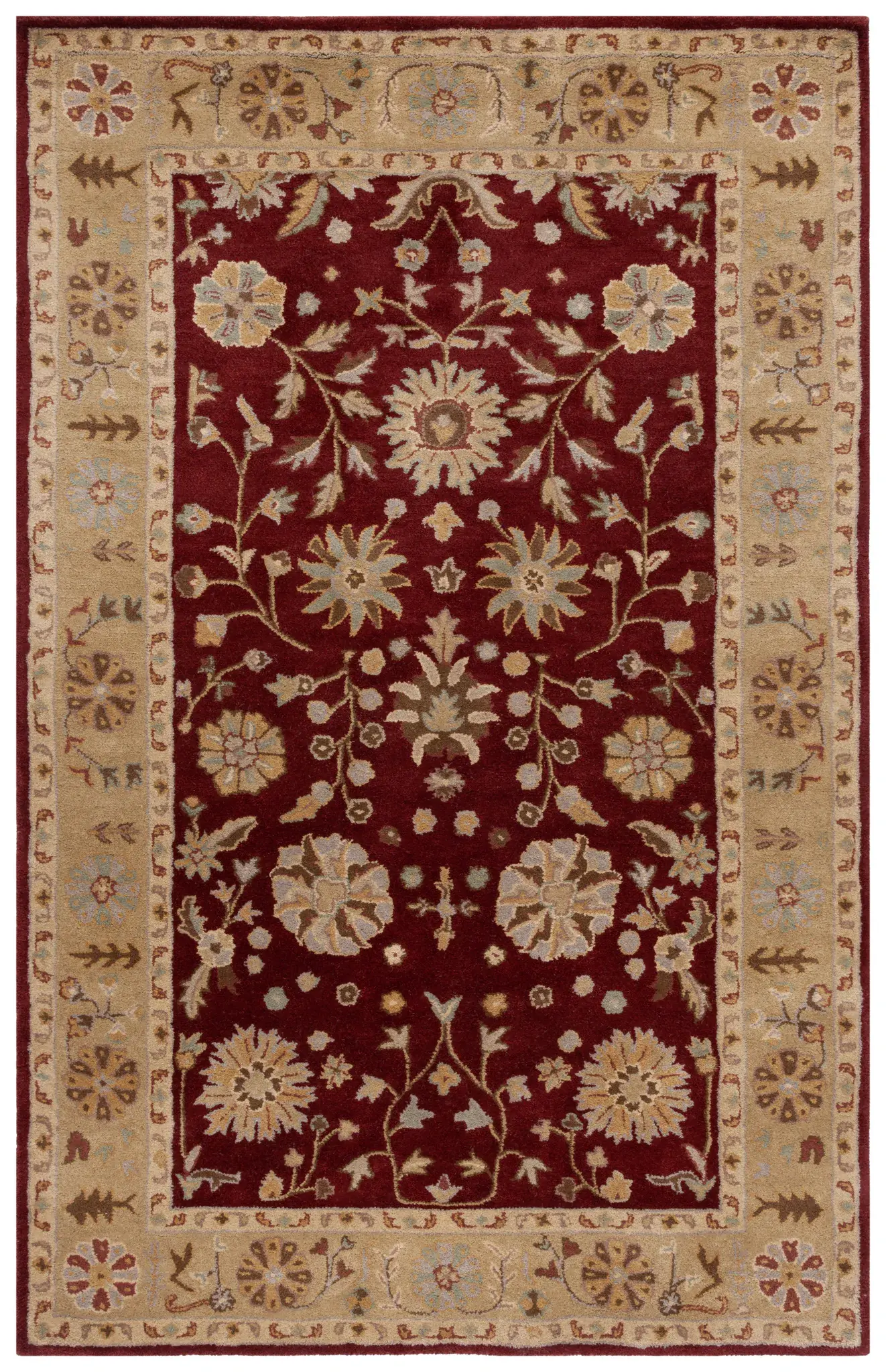 Heritage Blossom And Vine Hand-Tufted Wool Rug