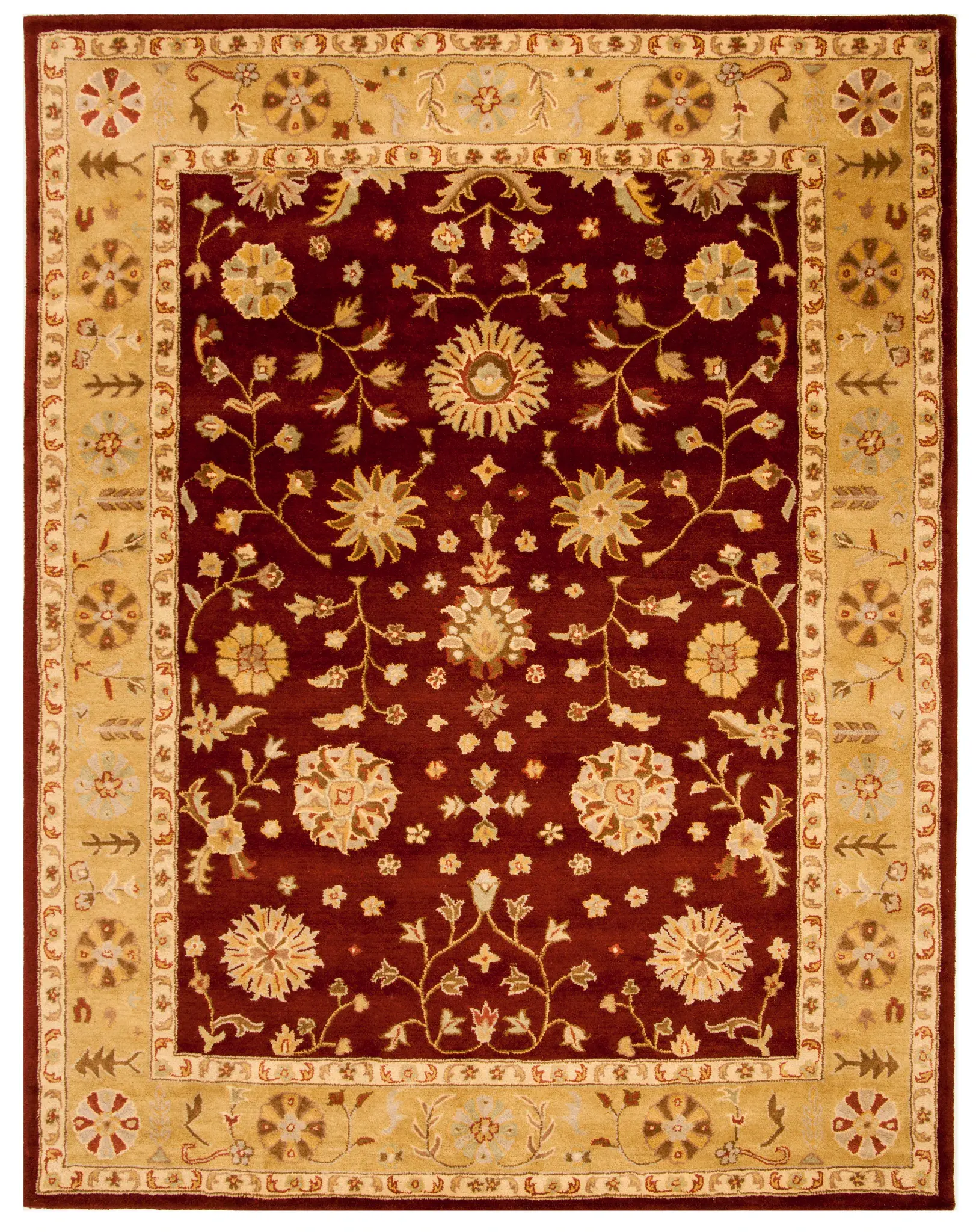 Heritage Blossom And Vine Hand-Tufted Wool Rug