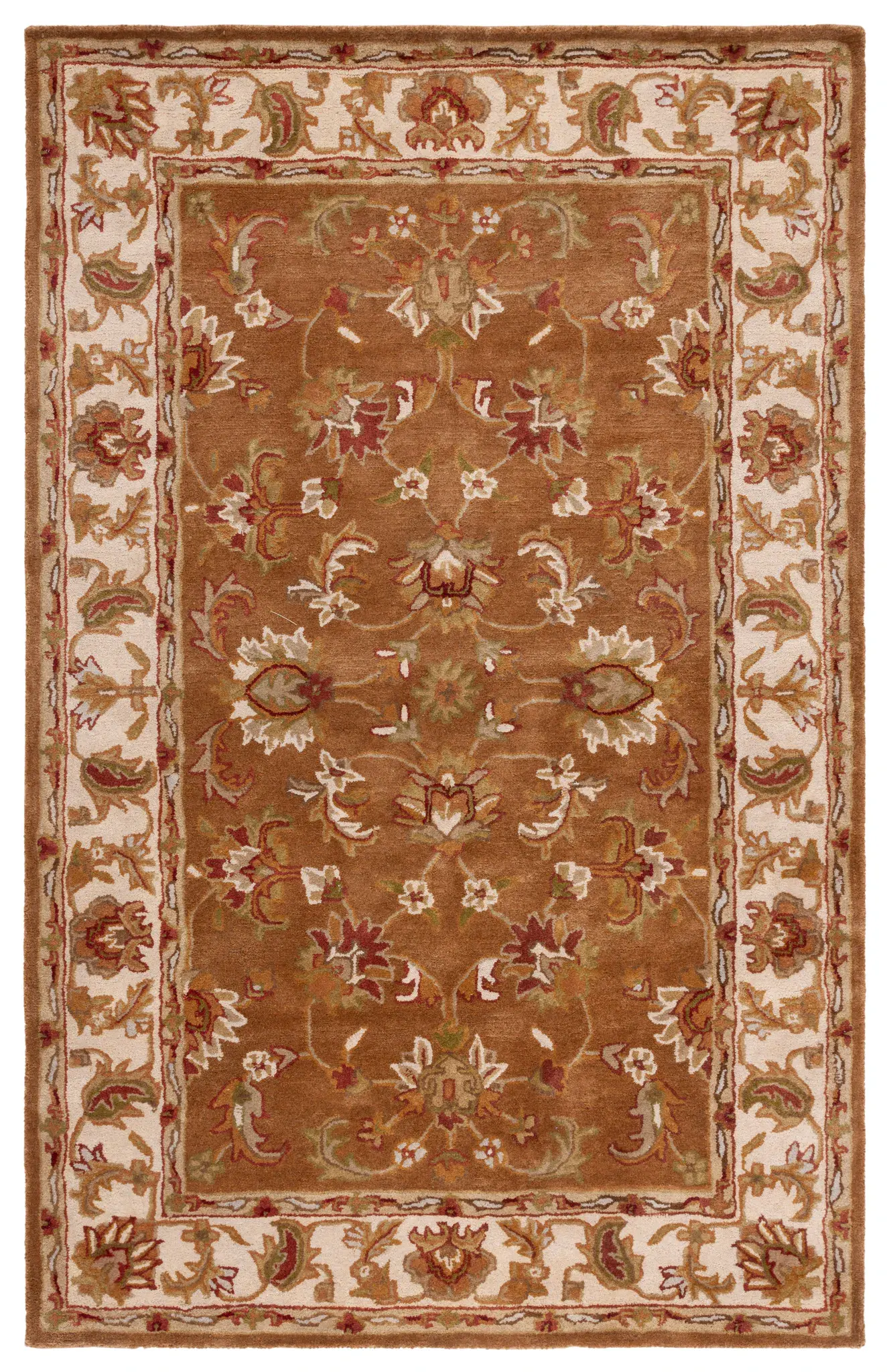 Heritage Botanical Scroll Hand-Tufted Wool Rug
