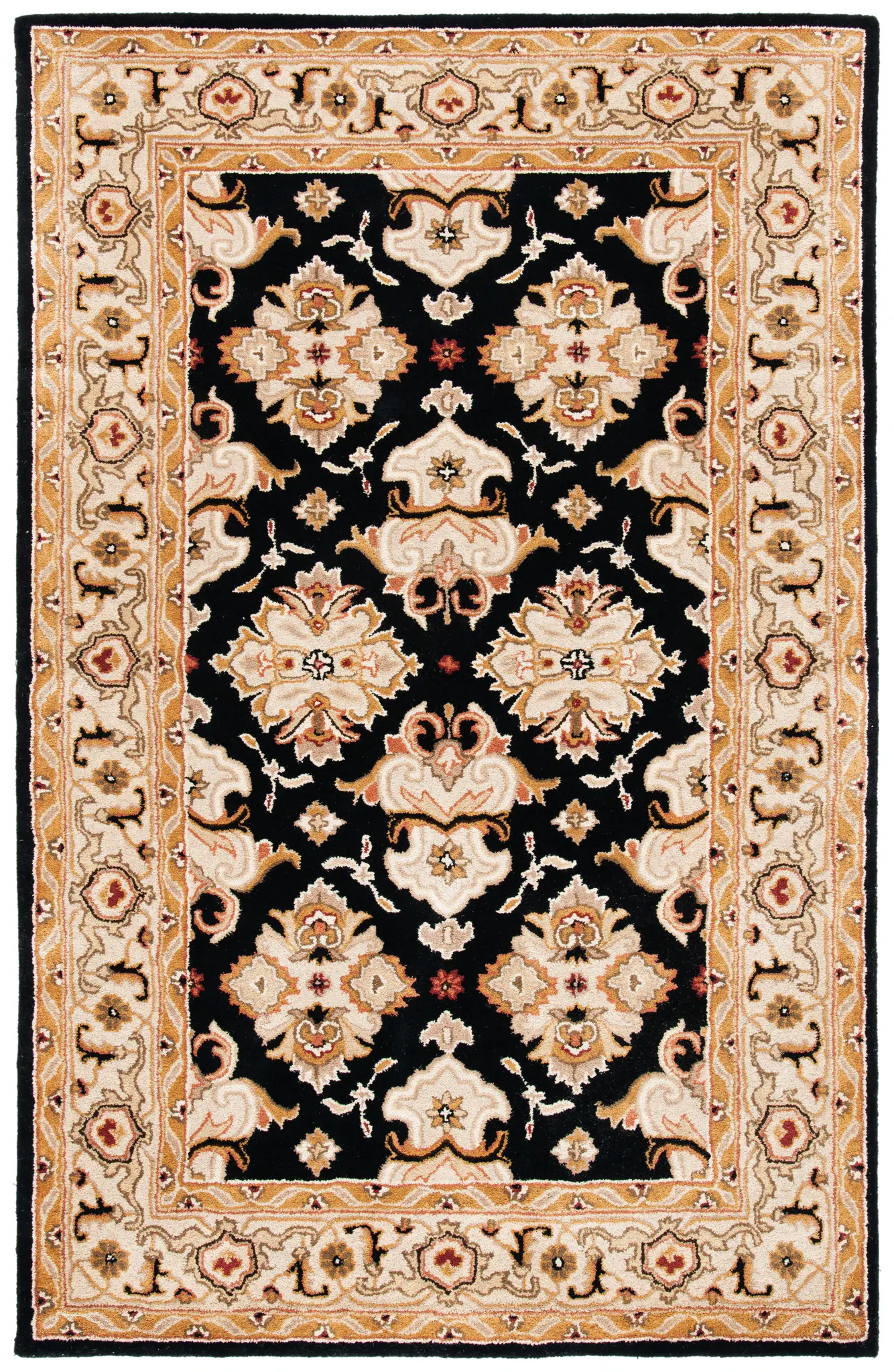 Heritage Repeating Palmette Hand-Tufted Wool Rug