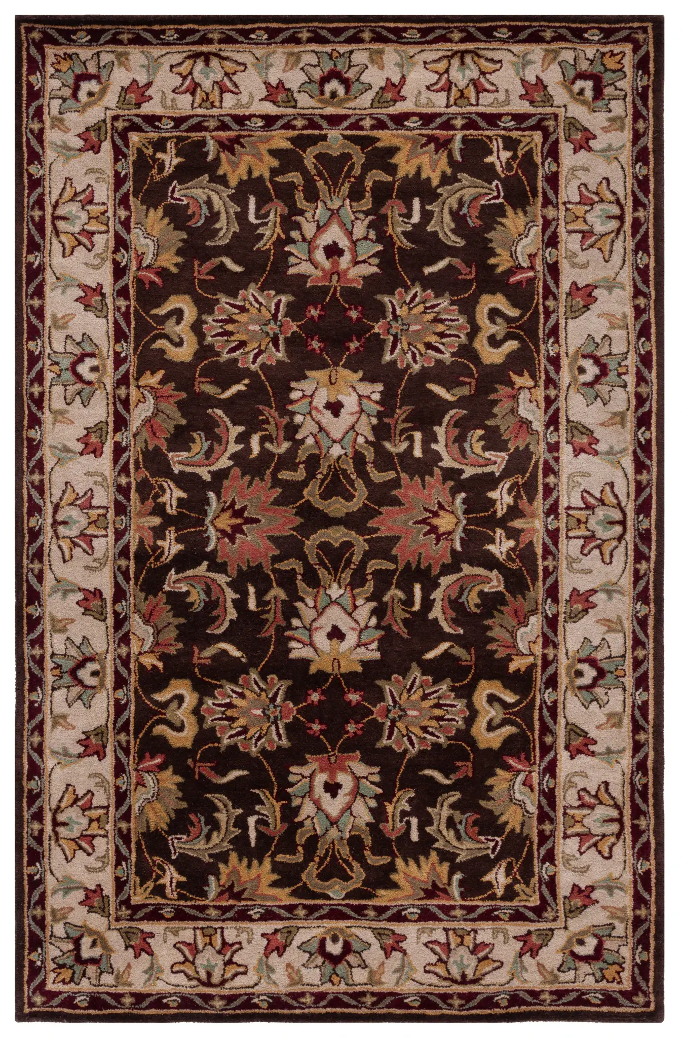 Heritage Botanical Scroll Hand-Tufted Wool Rug