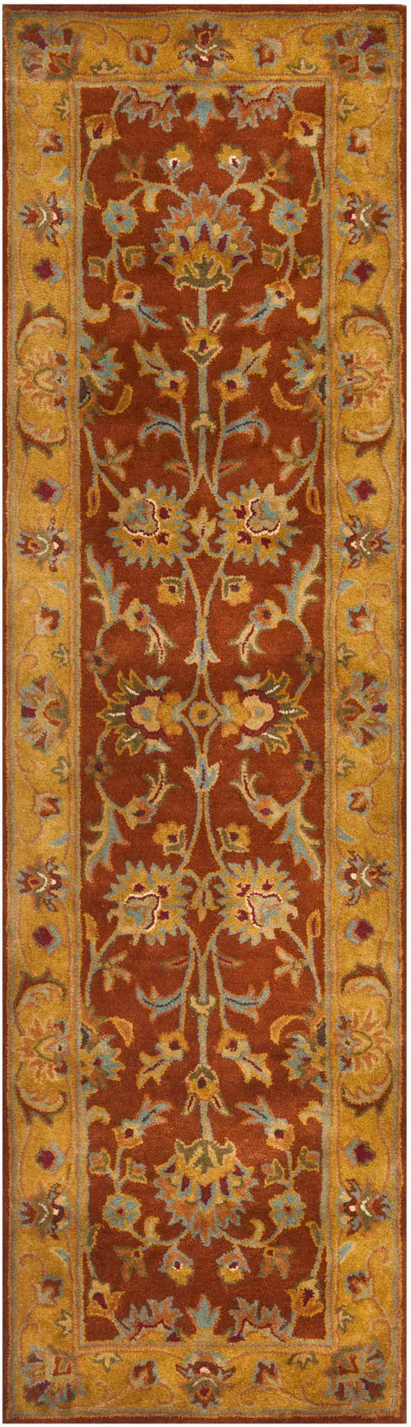 Heritage Scalloped Floral Border Hand-Tufted Wool Rug