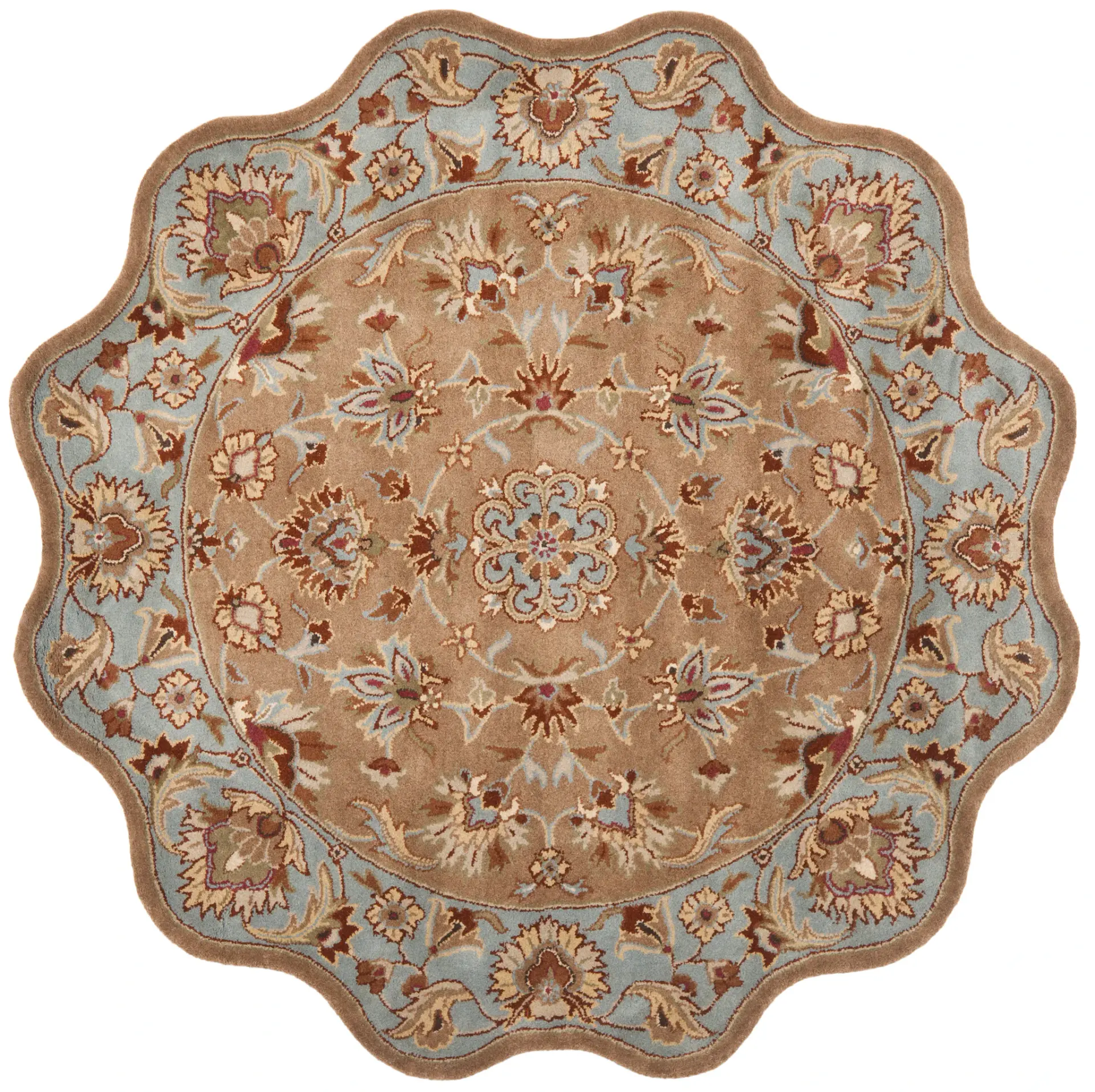 Heritage Scalloped Floral Hand-Tufted Wool Rug