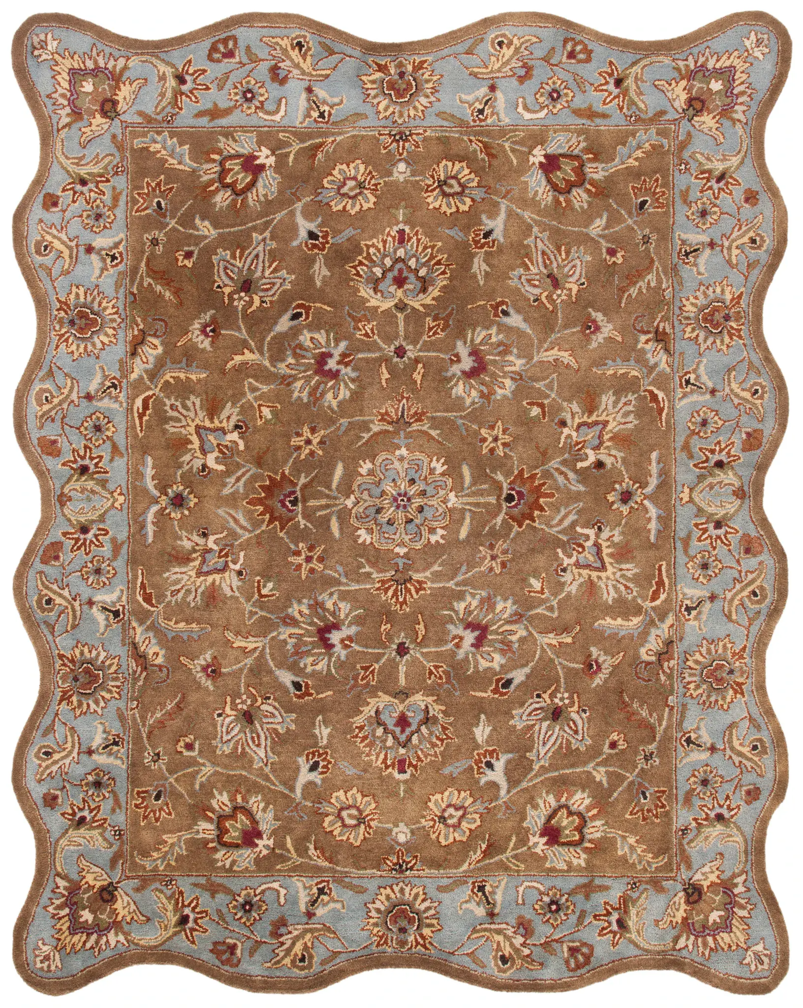 Heritage Scalloped Floral Hand-Tufted Wool Rug