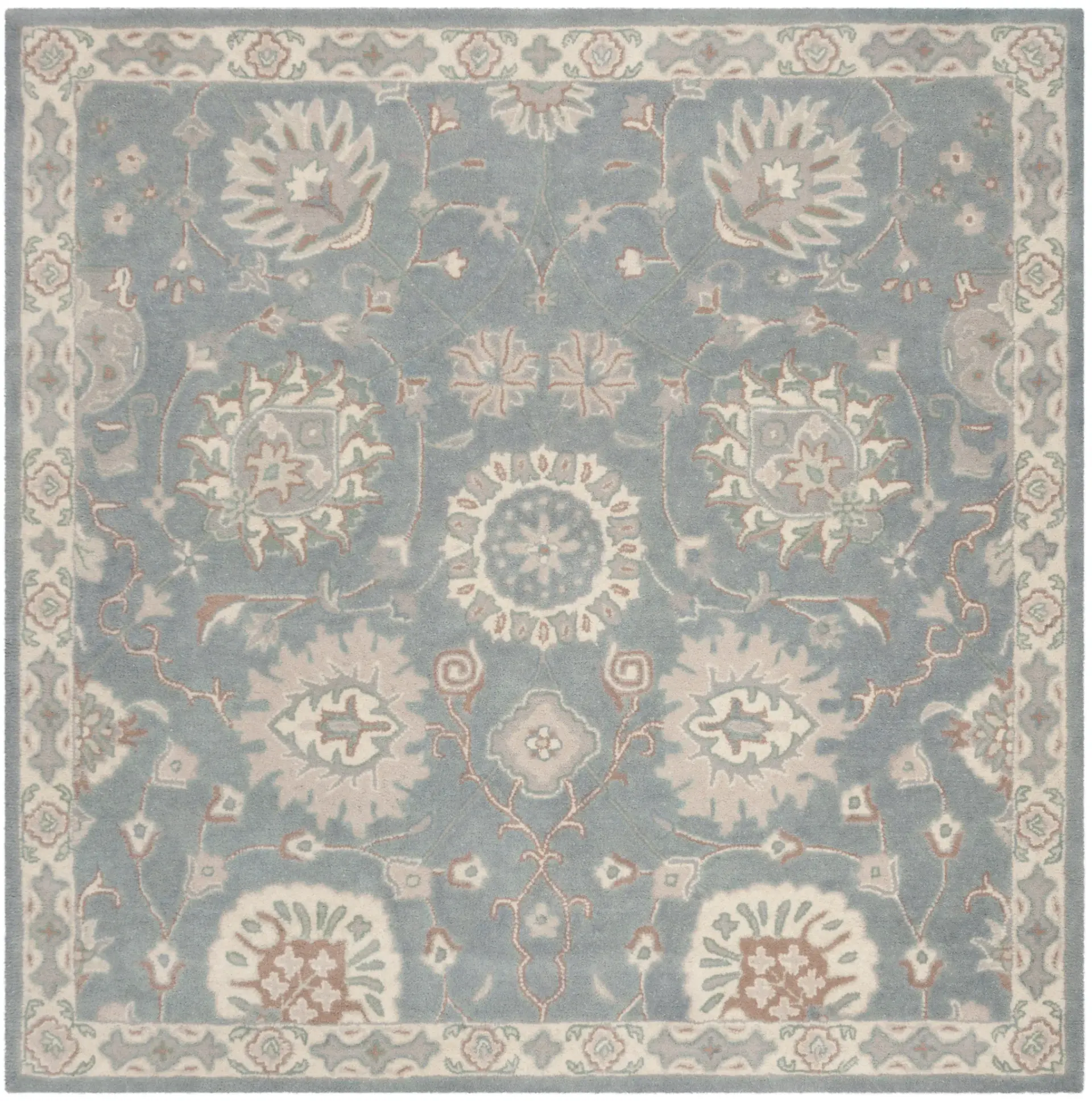 Heritage Scroll Floral Hand-Tufted Wool Rug