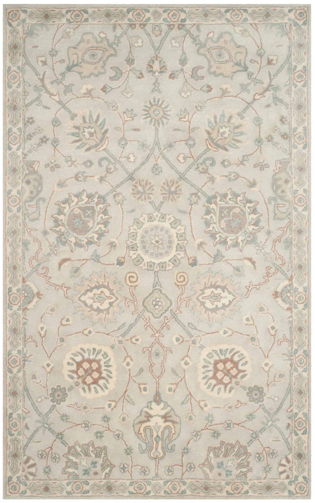 Heritage Scroll Floral Hand-Tufted Wool Rug