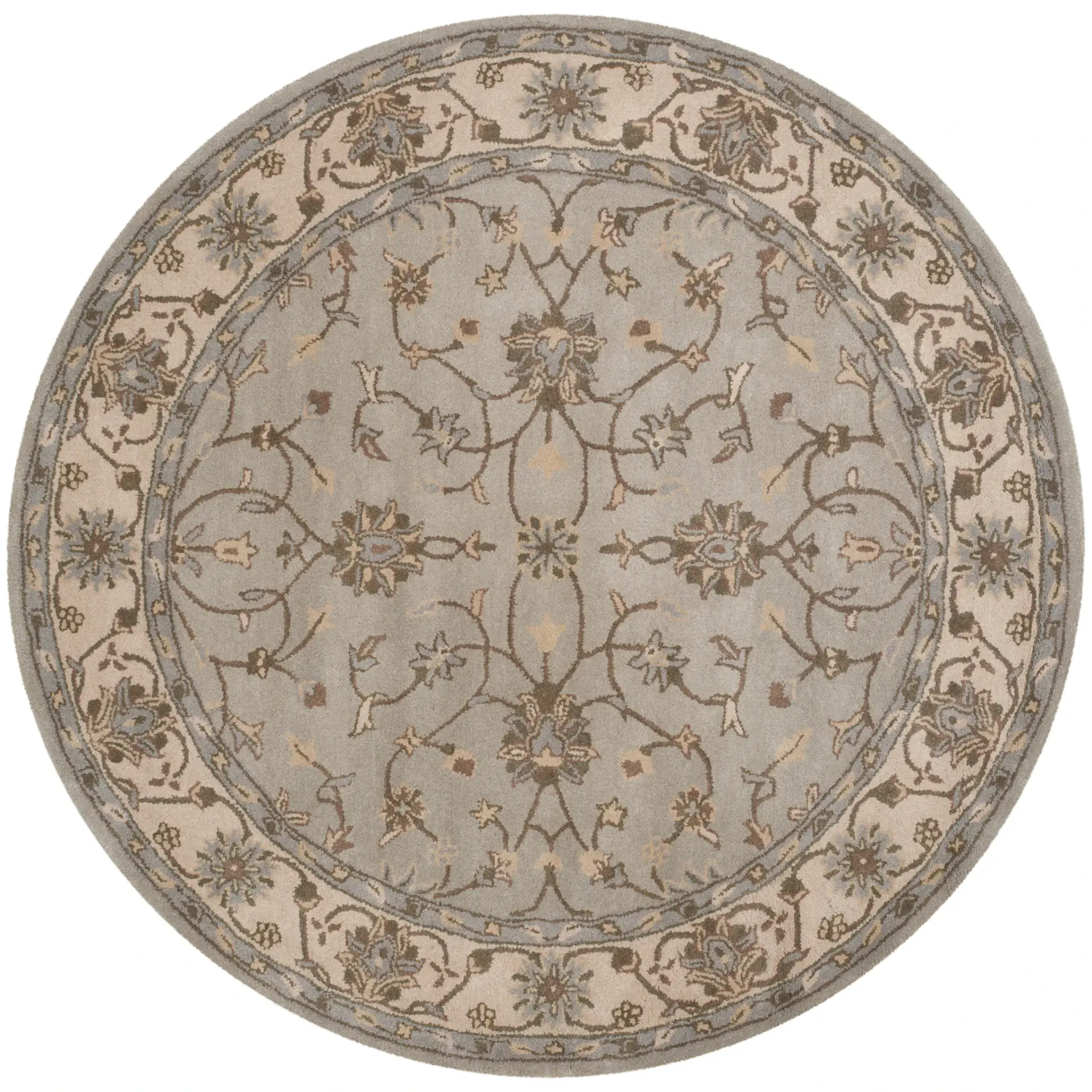 Heritage Delicate Floral Vine Hand-Tufted Wool Rug