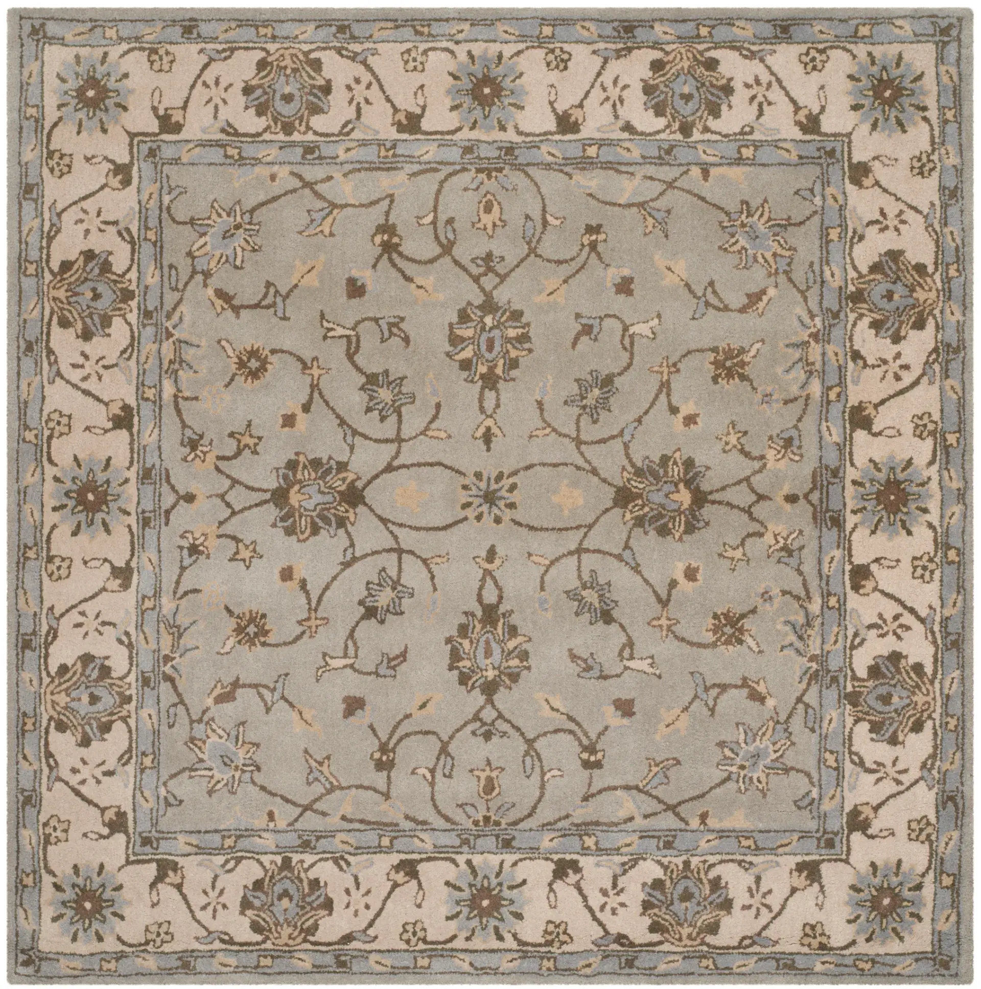 Heritage Delicate Floral Vine Hand-Tufted Wool Rug