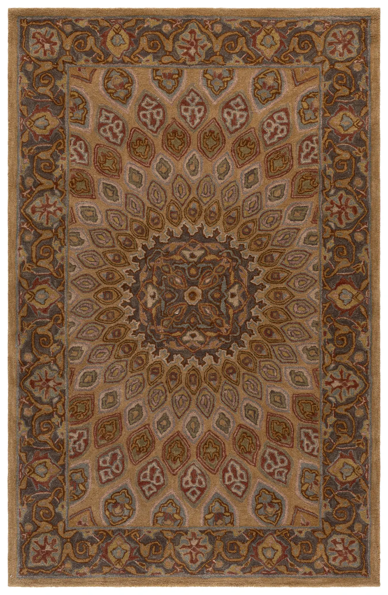 Heritage Radiating Medallion Hand-Tufted Wool Rug