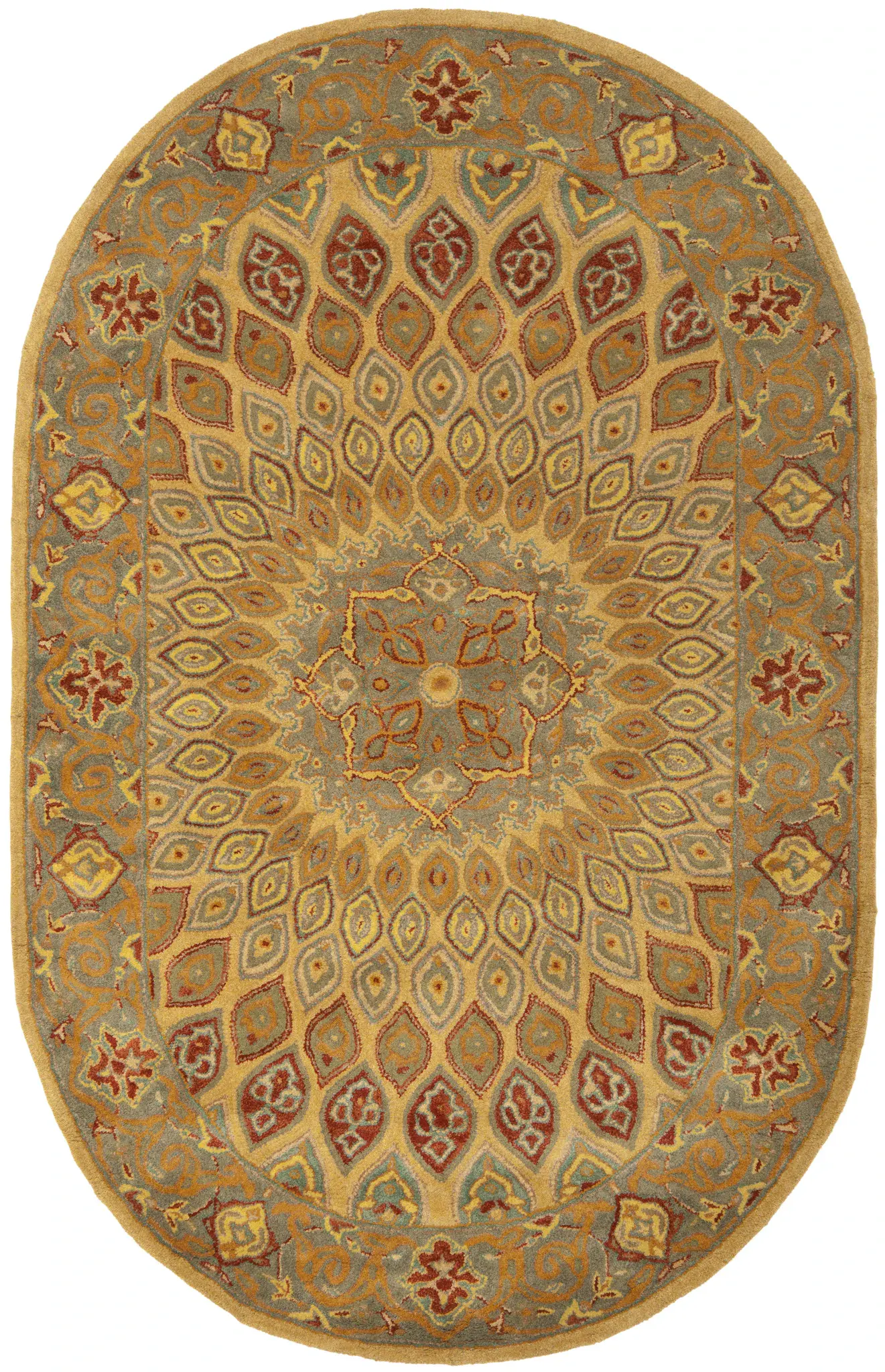 Heritage Radiating Medallion Hand-Tufted Wool Rug