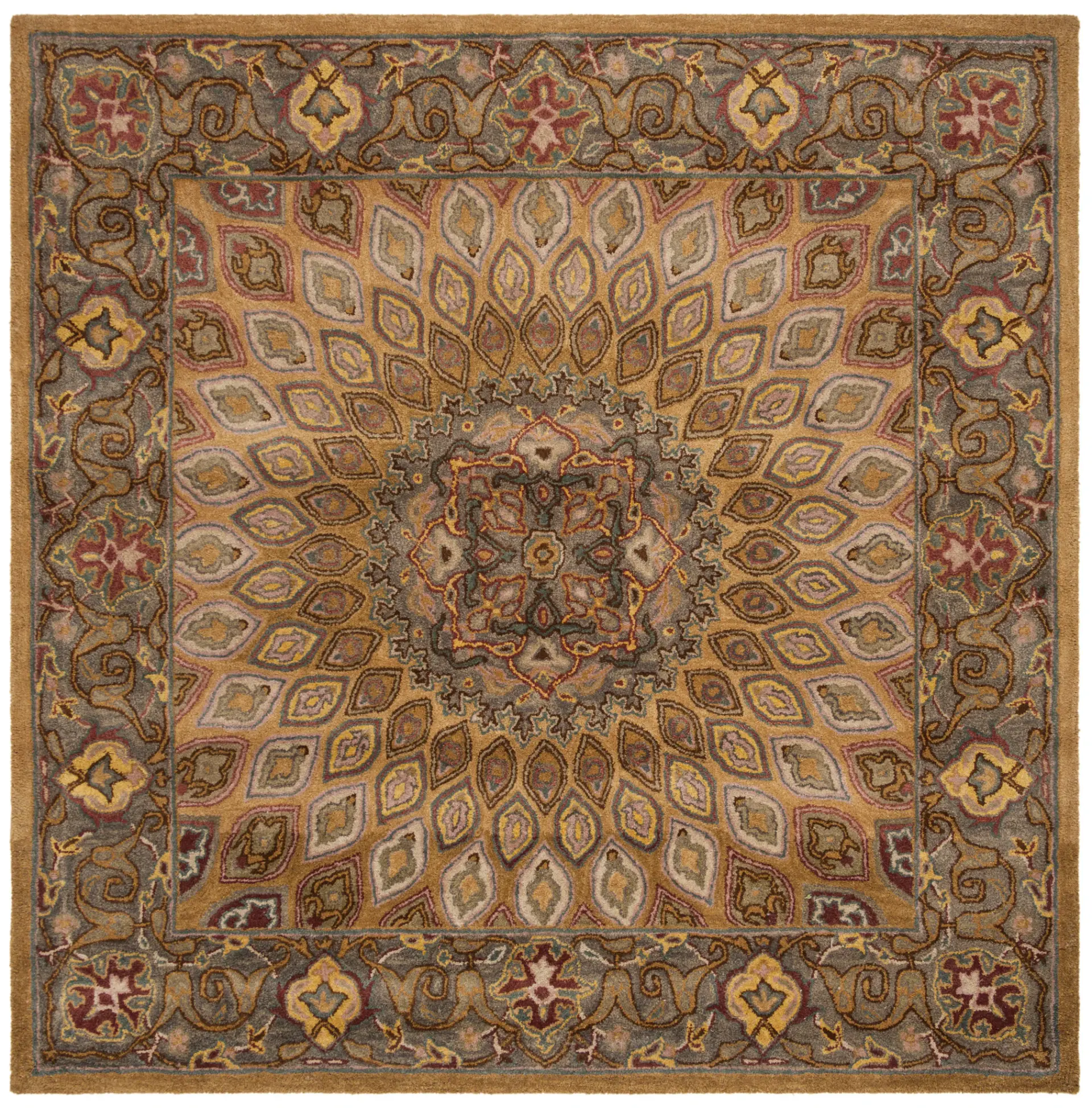 Heritage Radiating Medallion Hand-Tufted Wool Rug