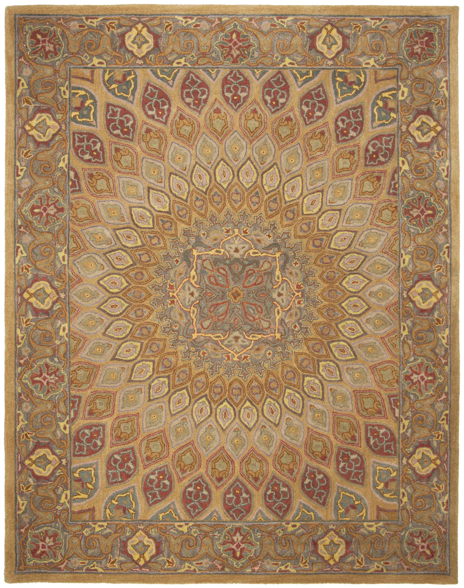 Heritage Radiating Medallion Hand-Tufted Wool Rug