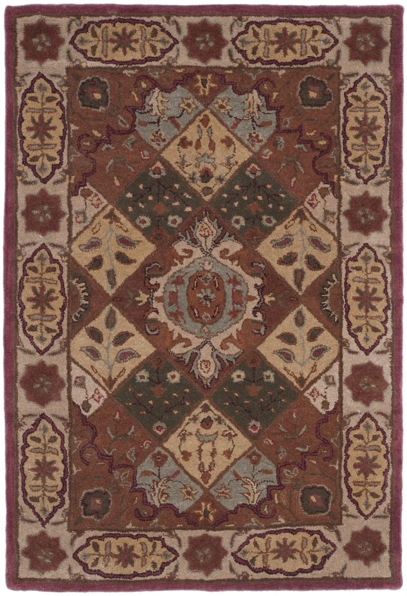 Heritage Medallion Patchwork Hand-Tufted Wool Rug