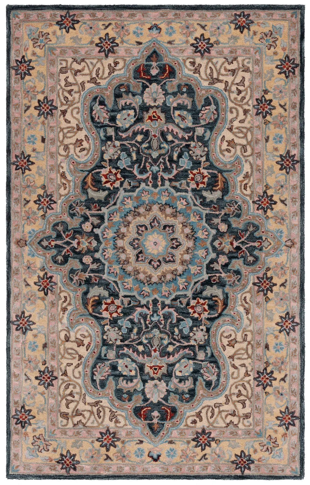 Heritage Traditional Medallion Hand-Tufted Wool Rug