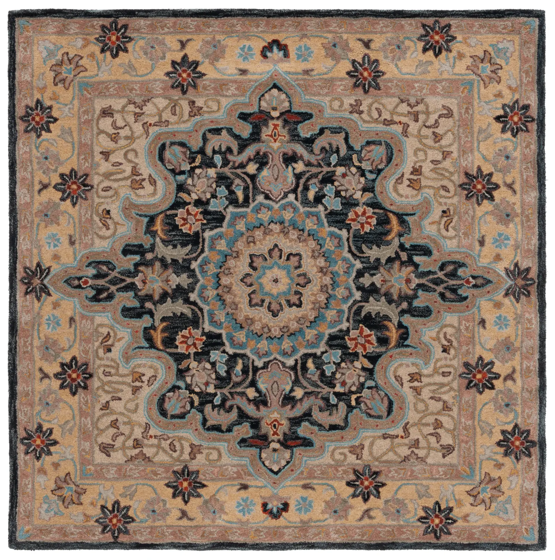 Heritage Traditional Medallion Hand-Tufted Wool Rug