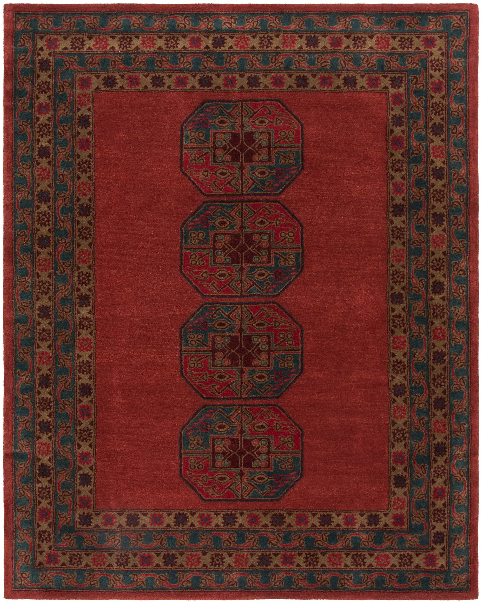Heritage Stacked Medallion Hand-Tufted Wool Rug