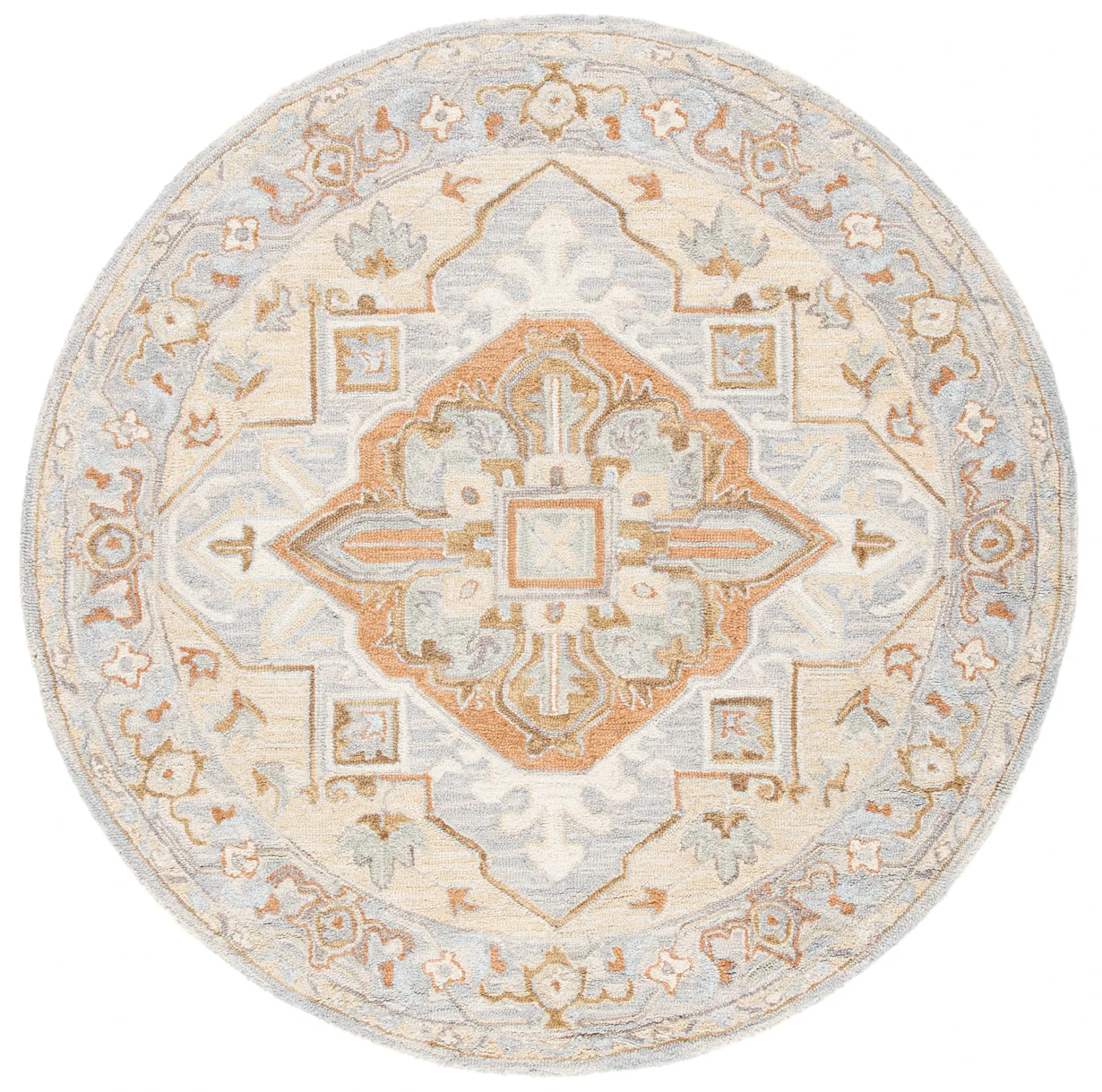 Heritage Stepped Medallion Hand-Loomed Wool Rug