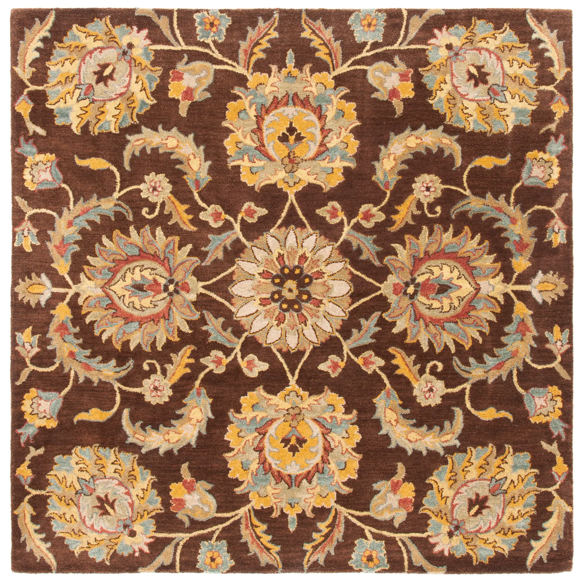 Heritage Scrolling Palmette Hand-Tufted Wool Rug