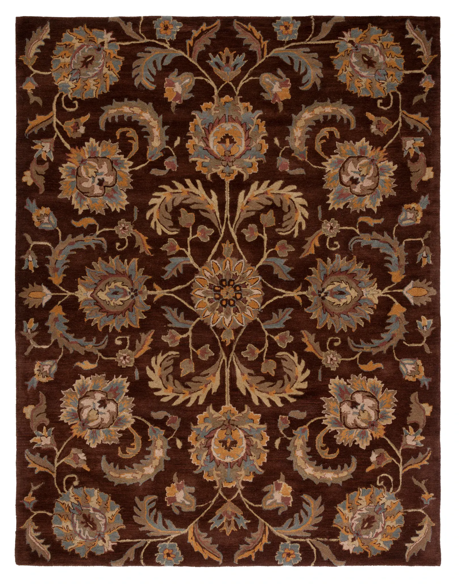 Heritage Scrolling Palmette Hand-Tufted Wool Rug