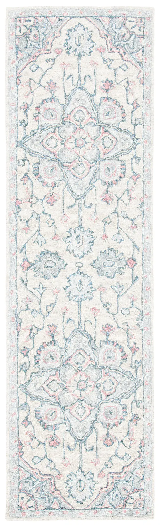 Heritage Geometric Floral Medallion Hand-Tufted Wool Rug