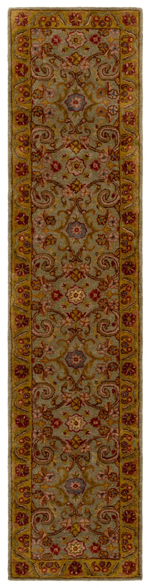 Heritage Scrolling Vine Hand-Tufted Wool Rug