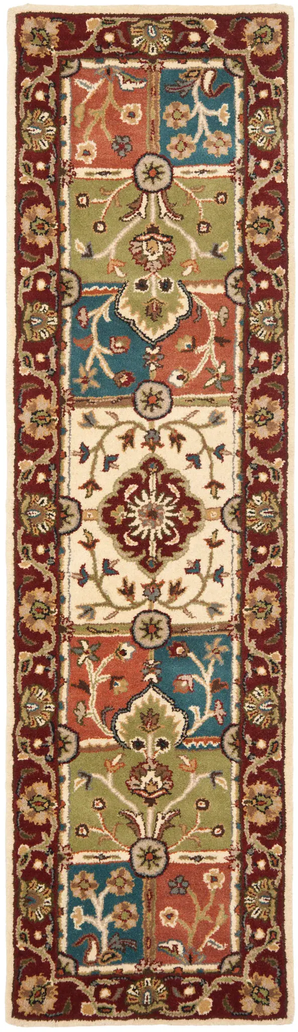 Heritage Floral Garden Panel Hand-Tufted Wool Rug