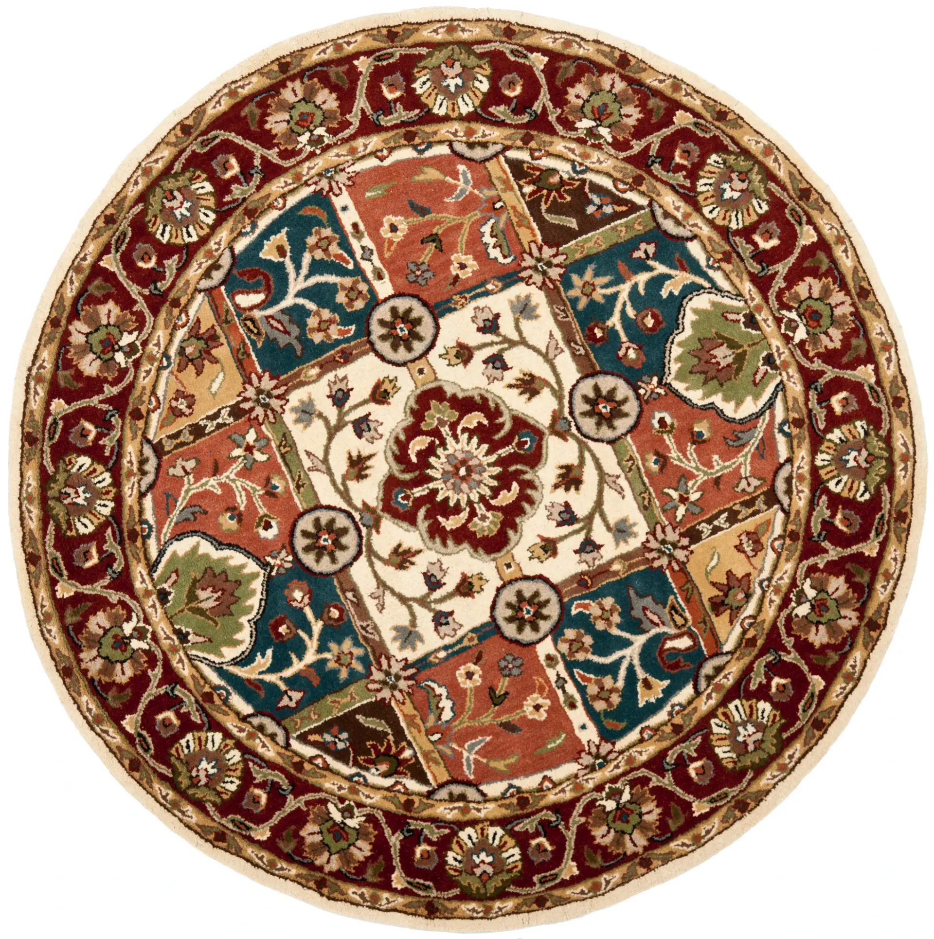 Heritage Floral Garden Panel Hand-Tufted Wool Rug