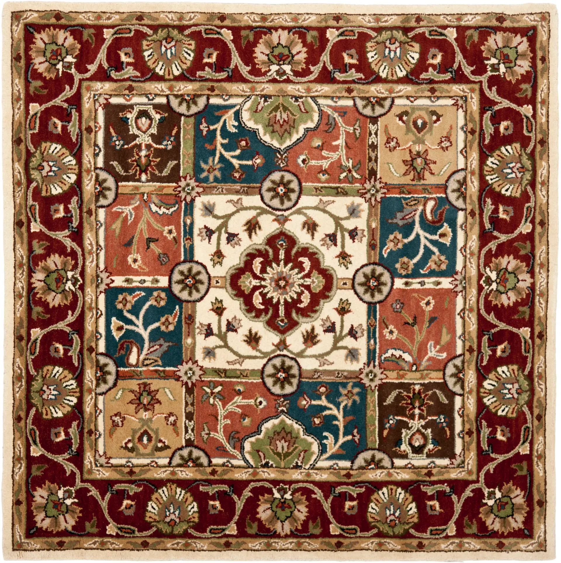 Heritage Floral Garden Panel Hand-Tufted Wool Rug