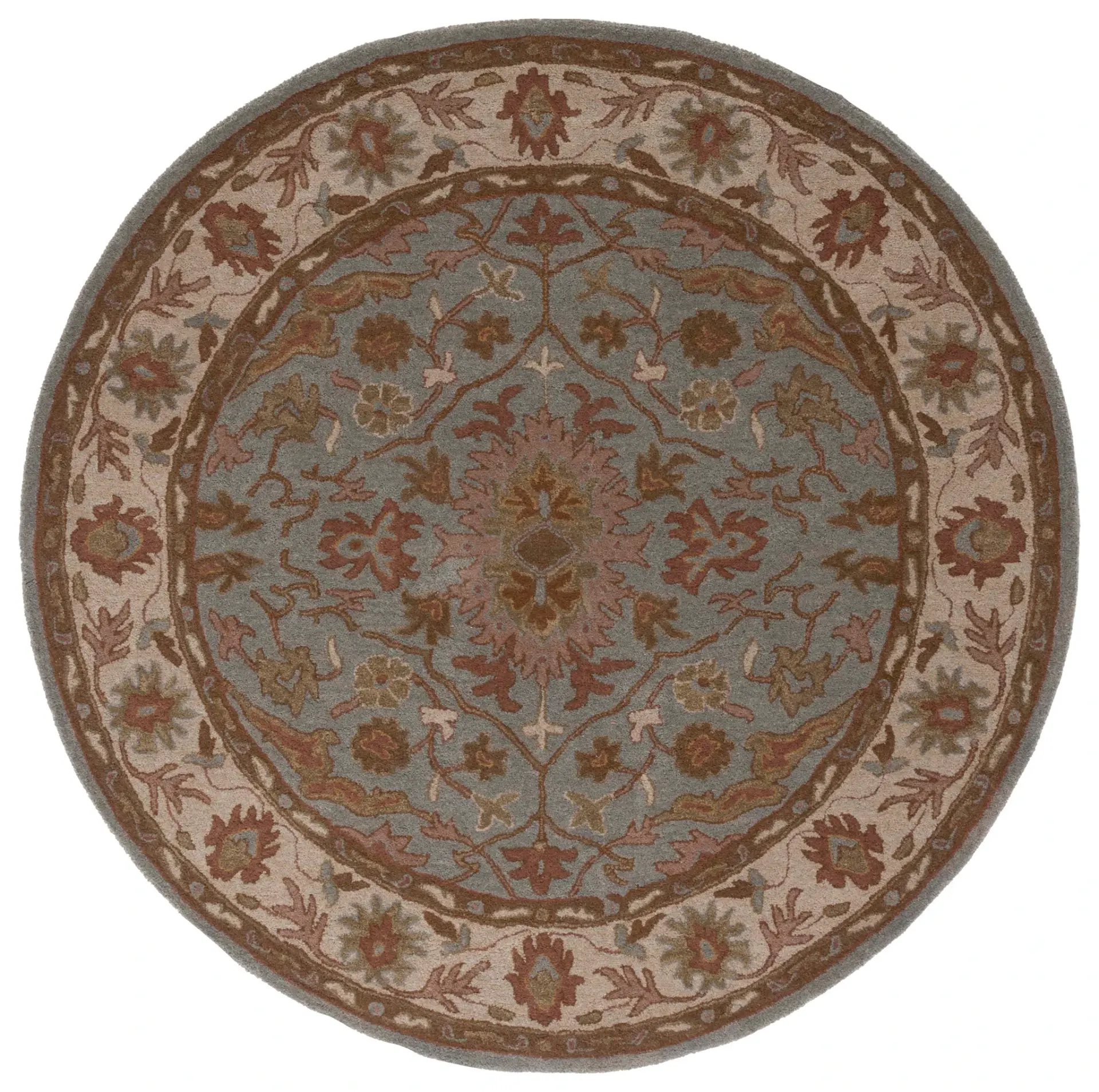 Heritage Medallion Floral Hand-Tufted Wool Rug