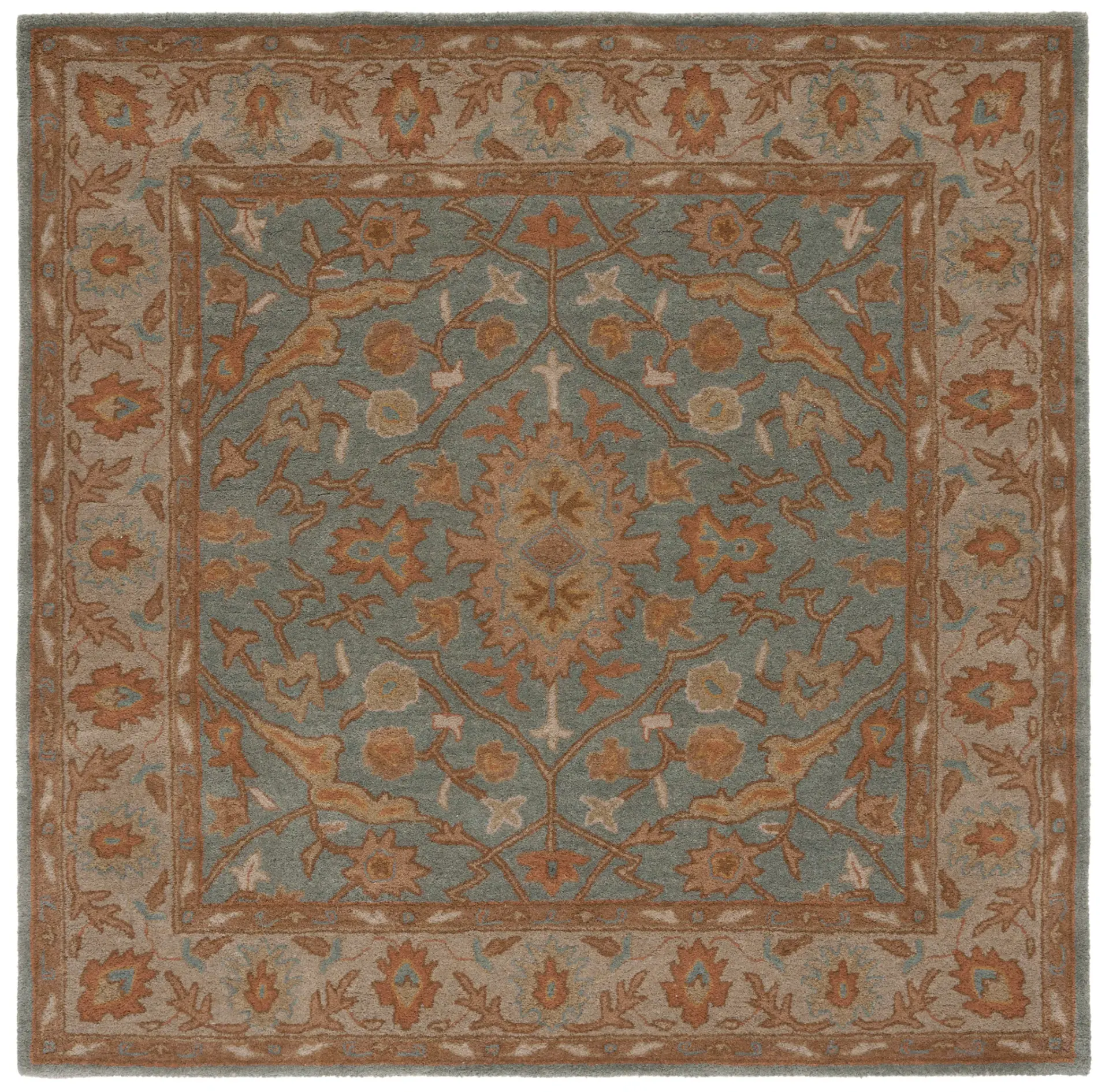 Heritage Medallion Floral Hand-Tufted Wool Rug