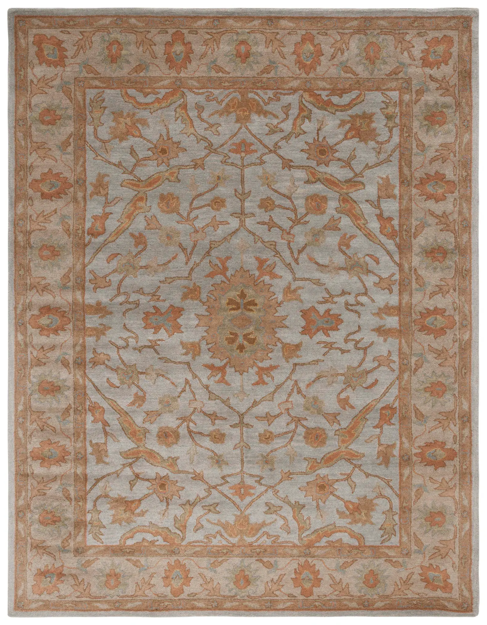 Heritage Medallion Floral Hand-Tufted Wool Rug