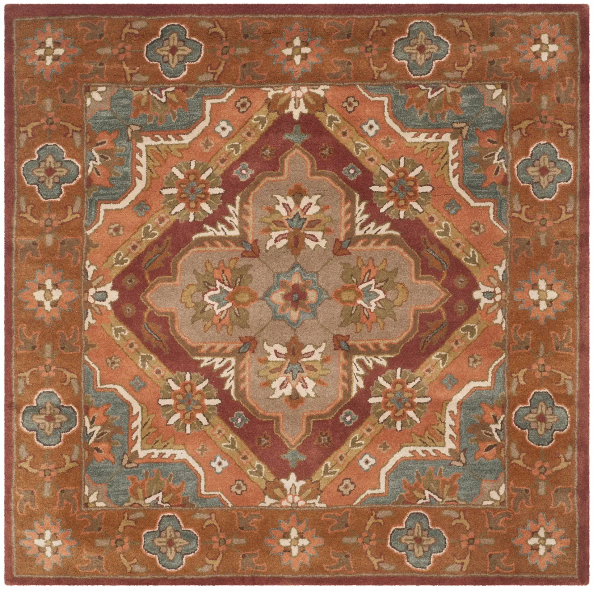 Heritage Stepped Diamond Hand-Tufted Wool Rug