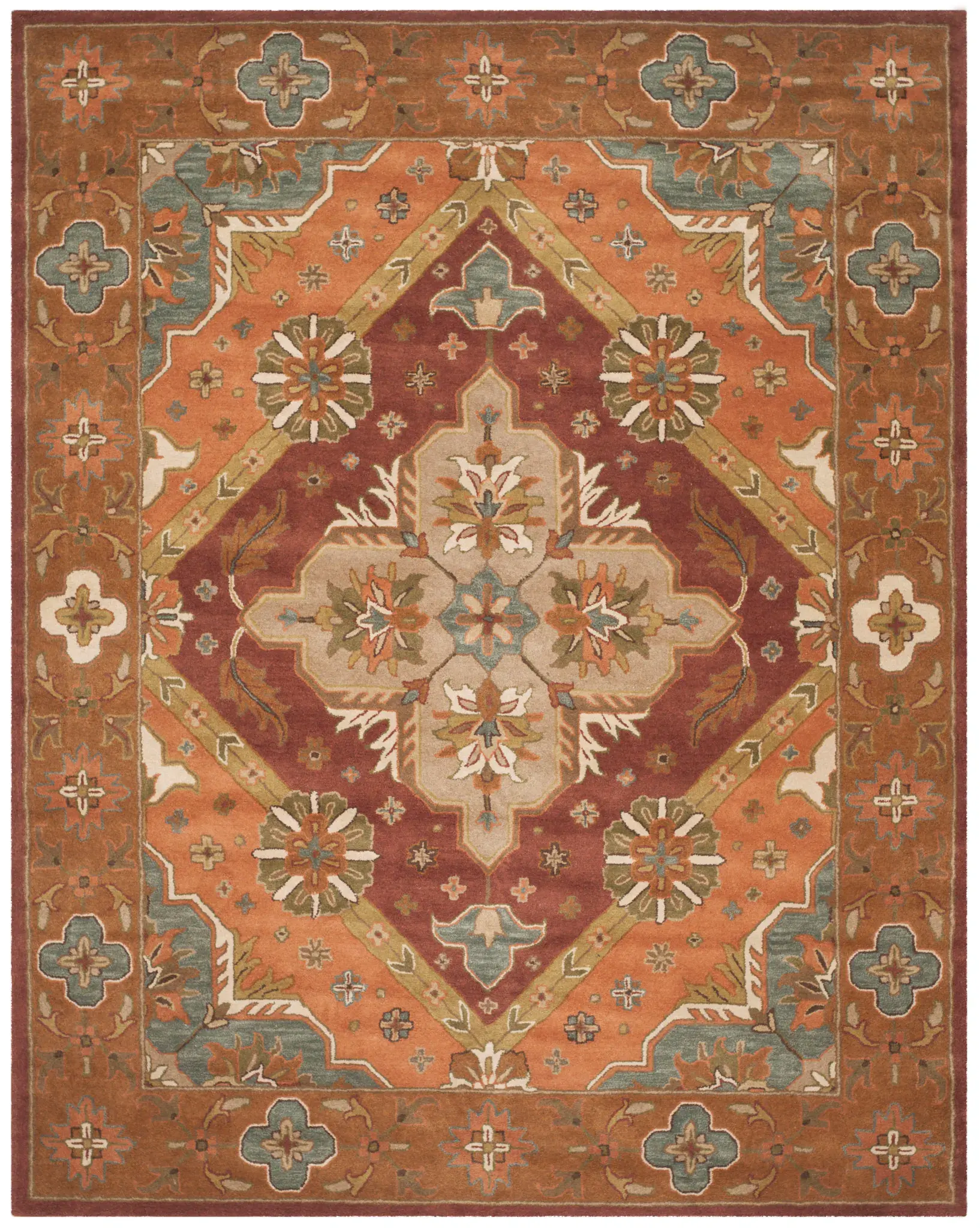 Heritage Stepped Diamond Hand-Tufted Wool Rug