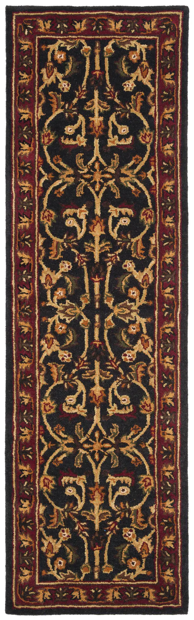 Heritage Palmette Bordered Hand-Tufted Wool Rug
