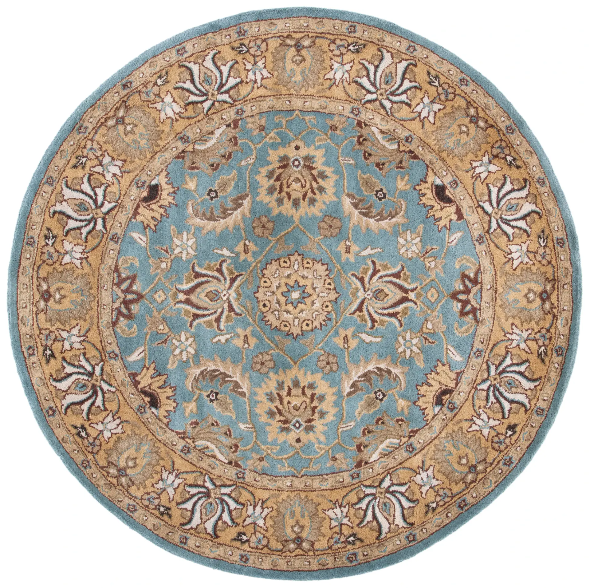 Heritage Botanical Medallion Hand-Tufted Wool Rug