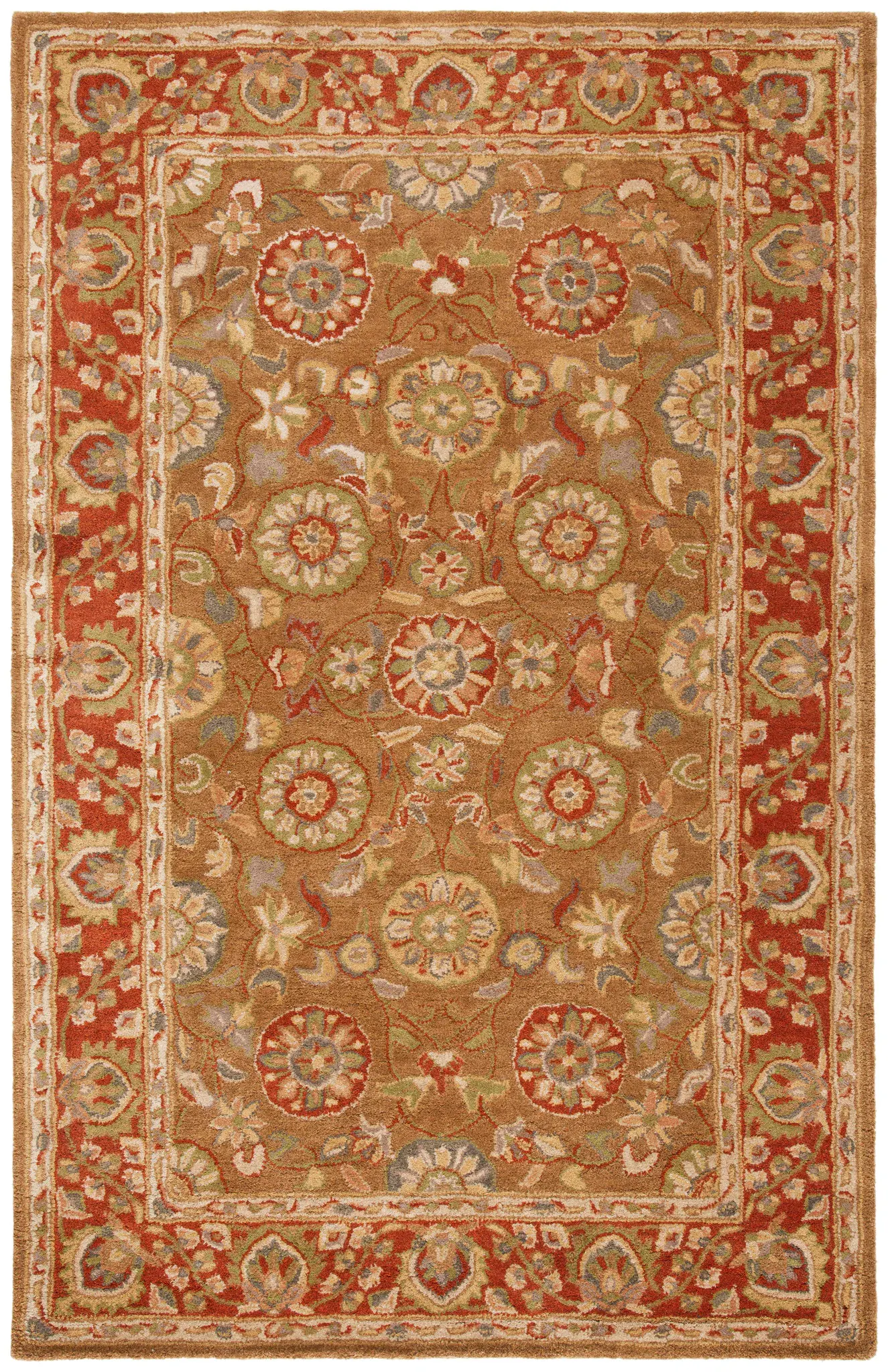 Heritage Circular Rosette Hand-Tufted Wool Rug