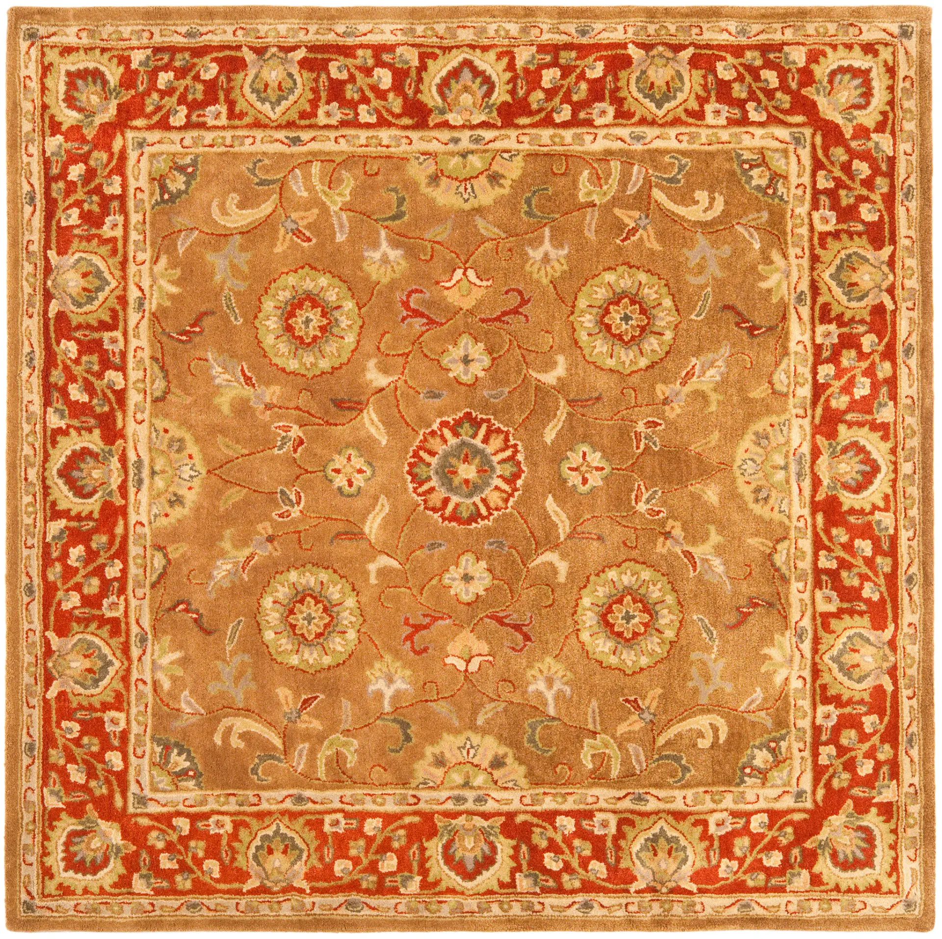 Heritage Circular Rosette Hand-Tufted Wool Rug