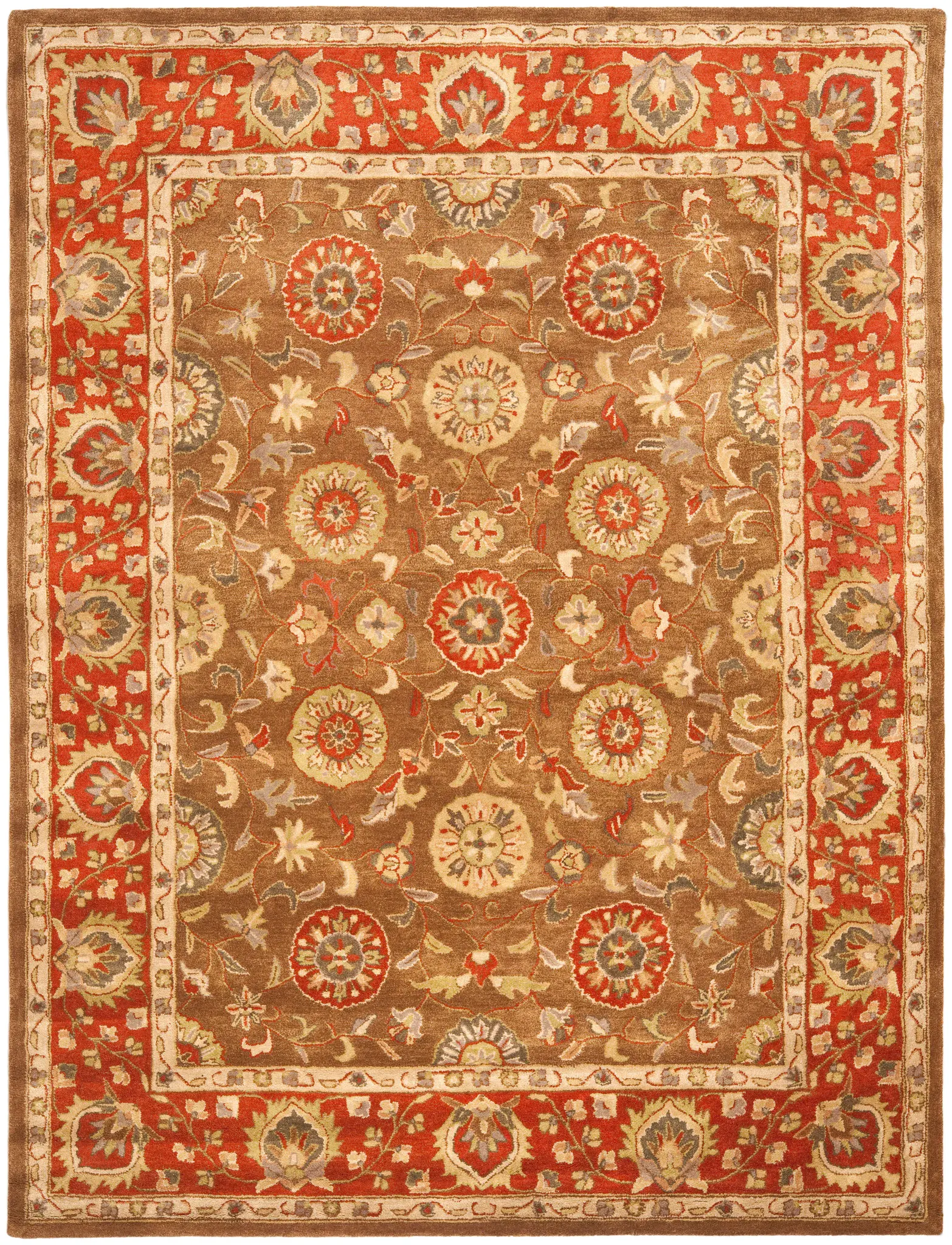 Heritage Circular Rosette Hand-Tufted Wool Rug