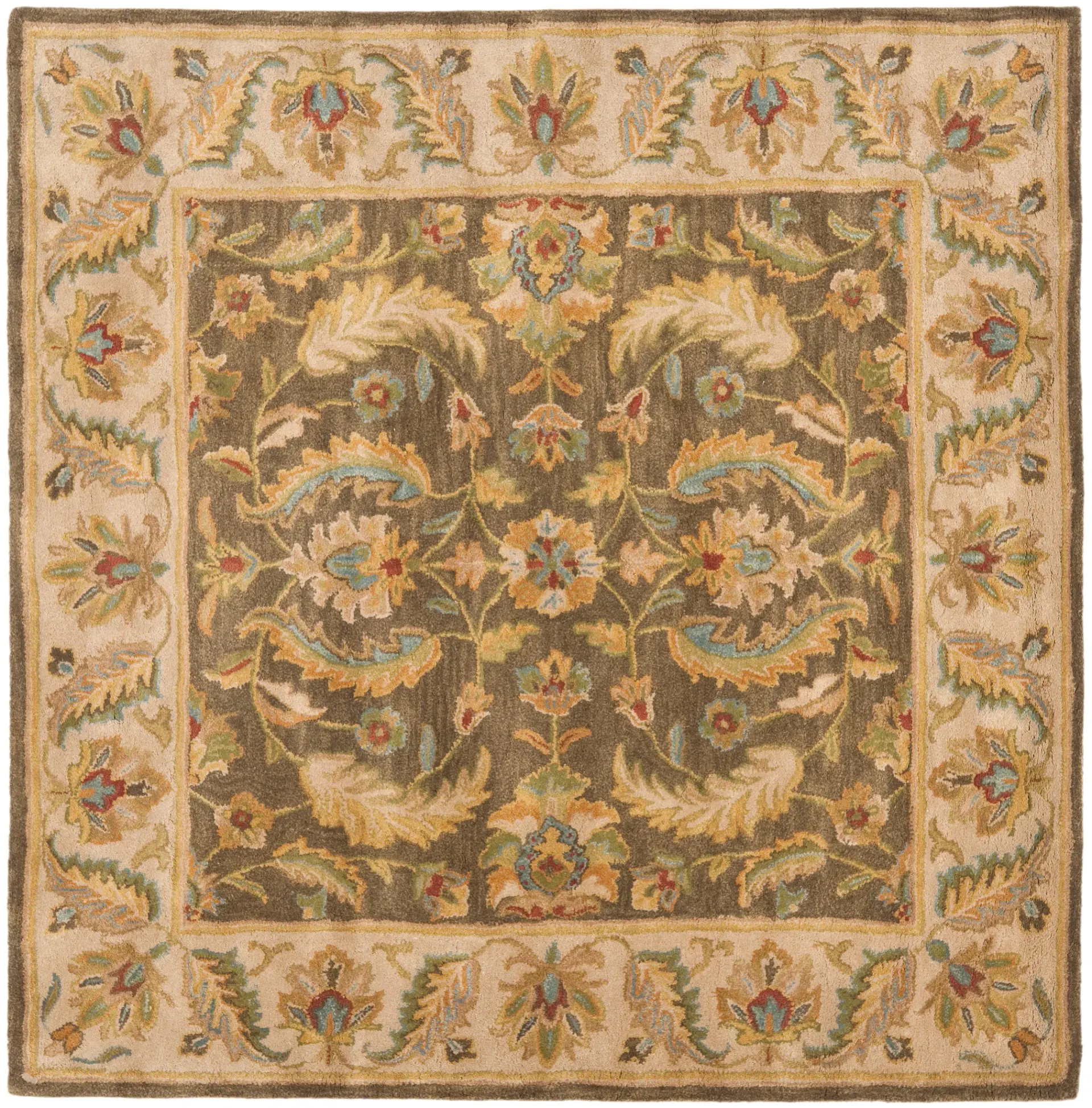 Heritage Feather Leaf Hand-Tufted Wool Rug