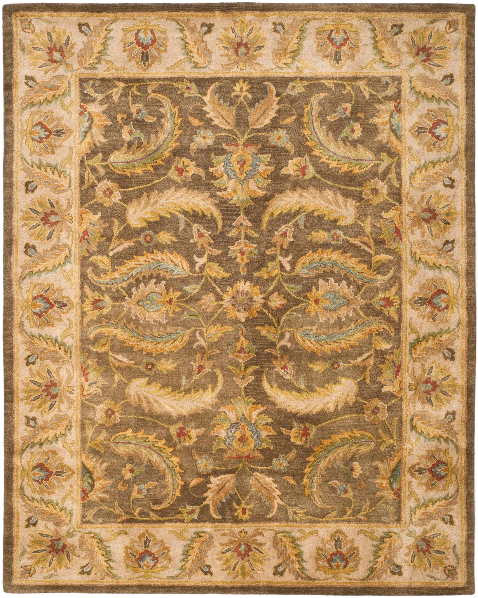 Heritage Feather Leaf Hand-Tufted Wool Rug
