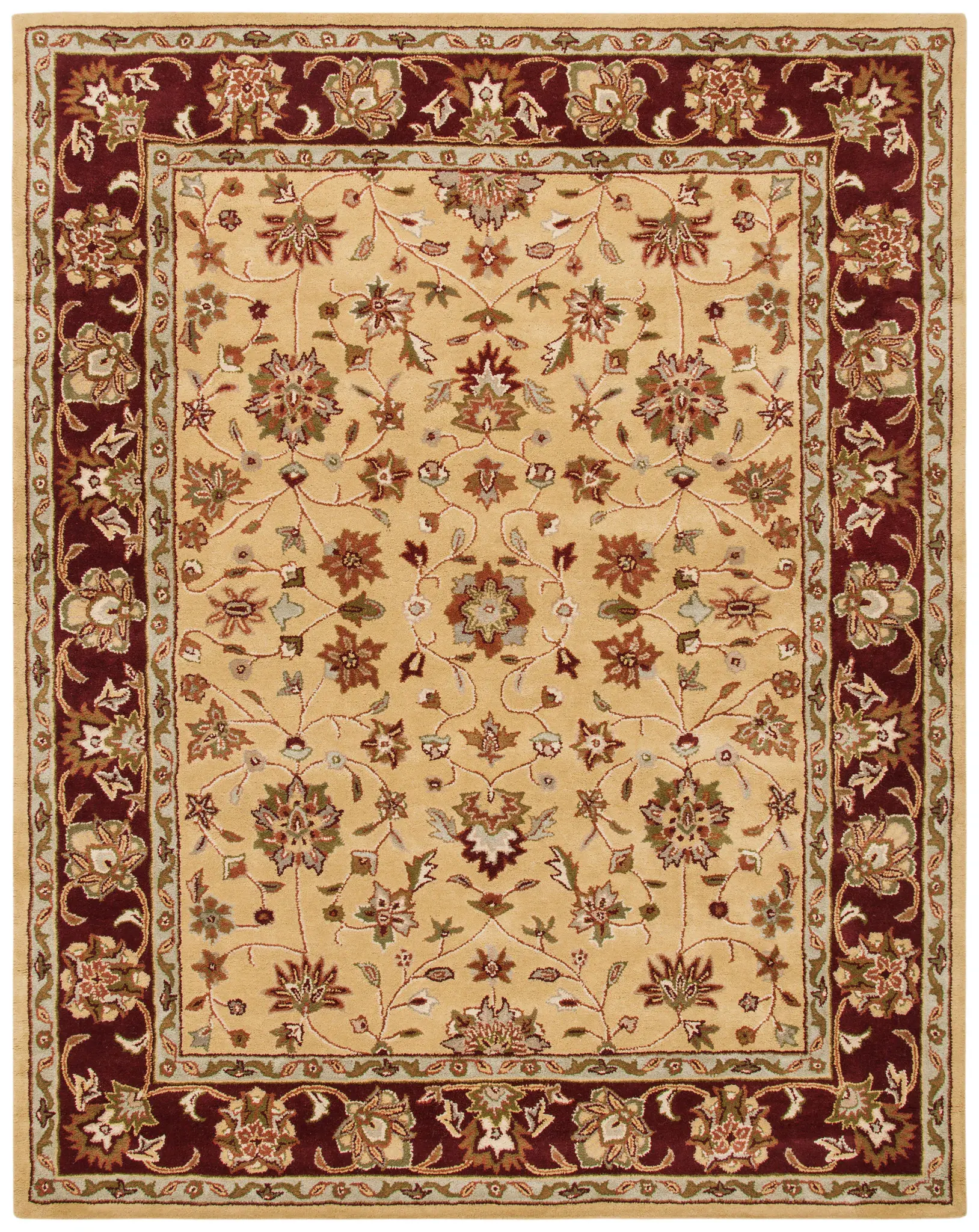 Heritage Open Field Floral Hand-Tufted Wool Rug