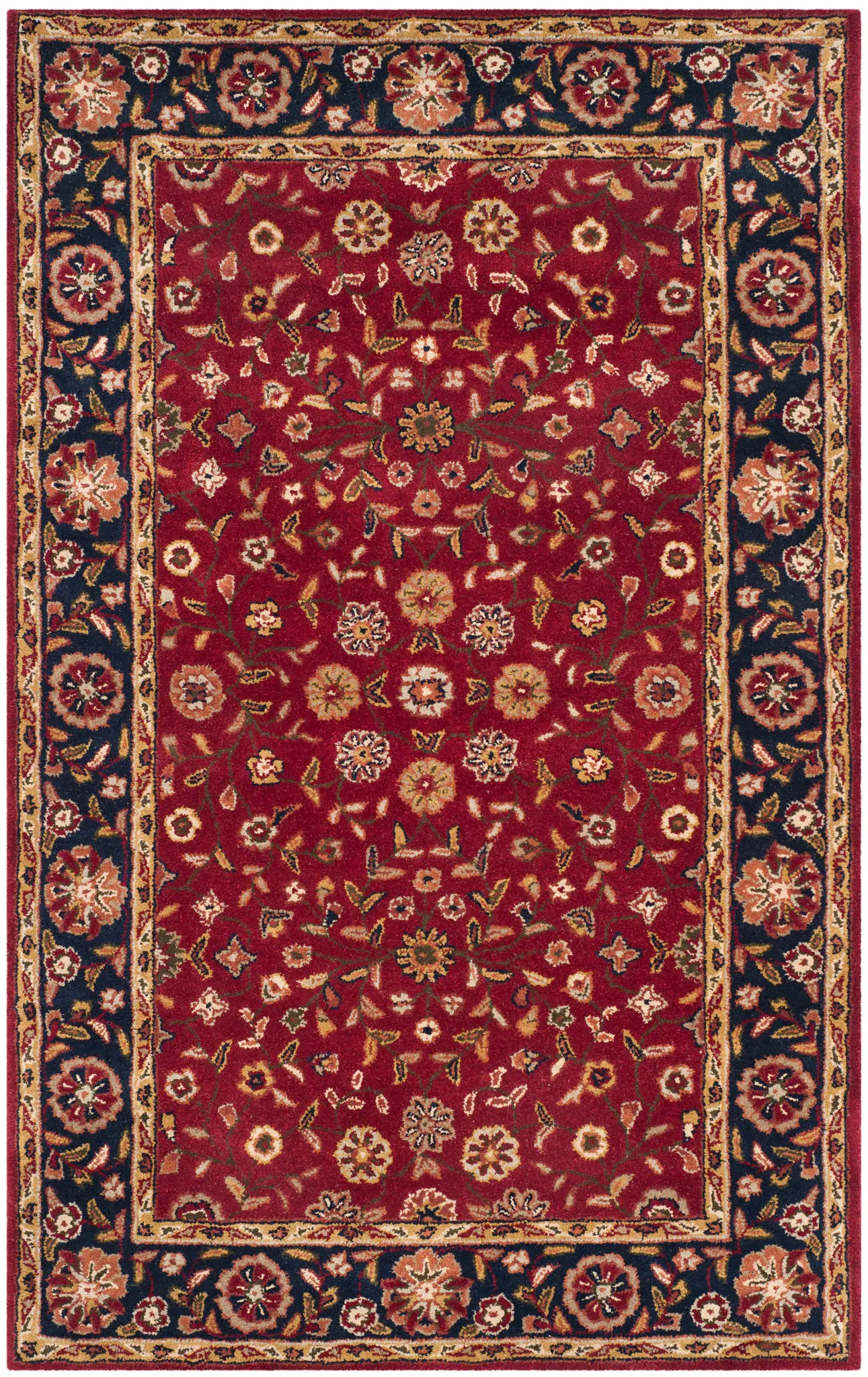 Heritage Rosette Vine Hand-Tufted Wool Rug