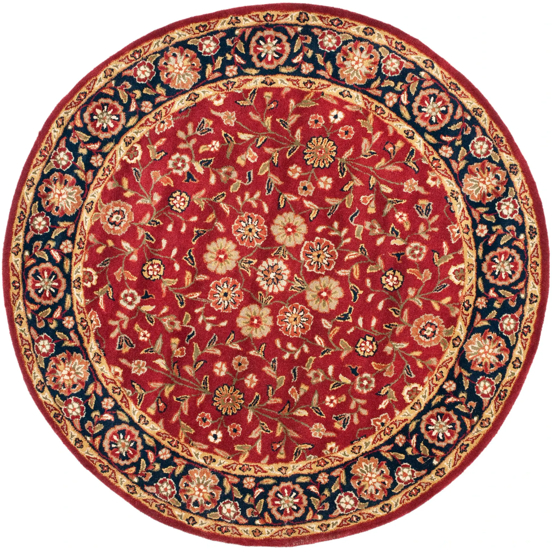 Heritage Rosette Vine Hand-Tufted Wool Rug