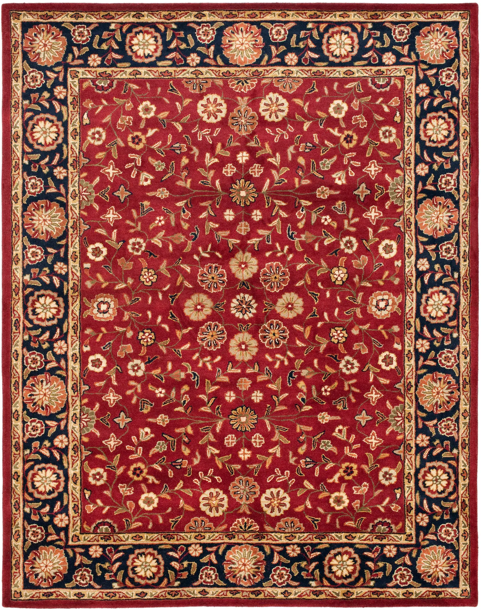 Heritage Rosette Vine Hand-Tufted Wool Rug