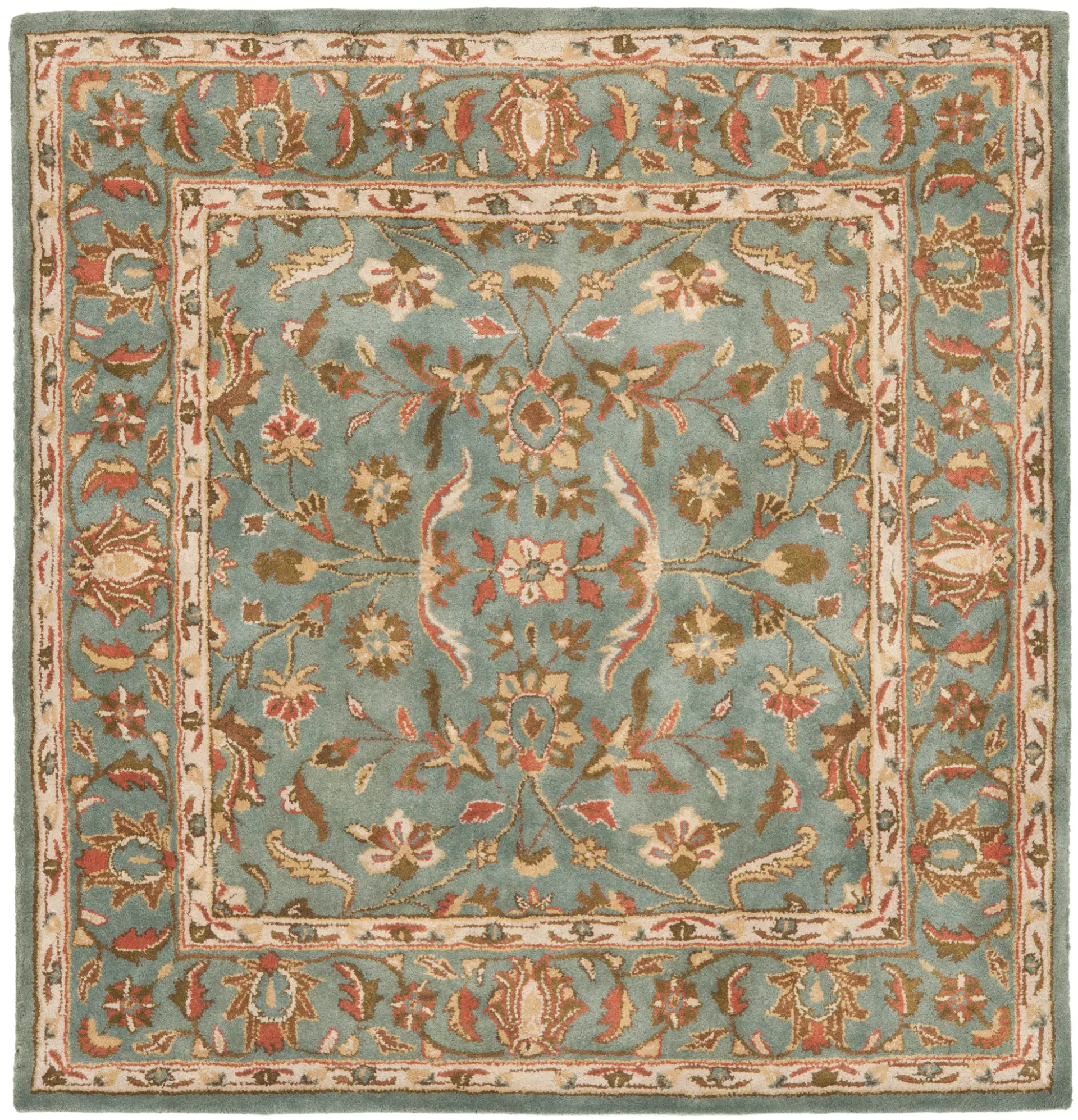 Heritage Oval Floral Vine Hand-Tufted Wool Rug