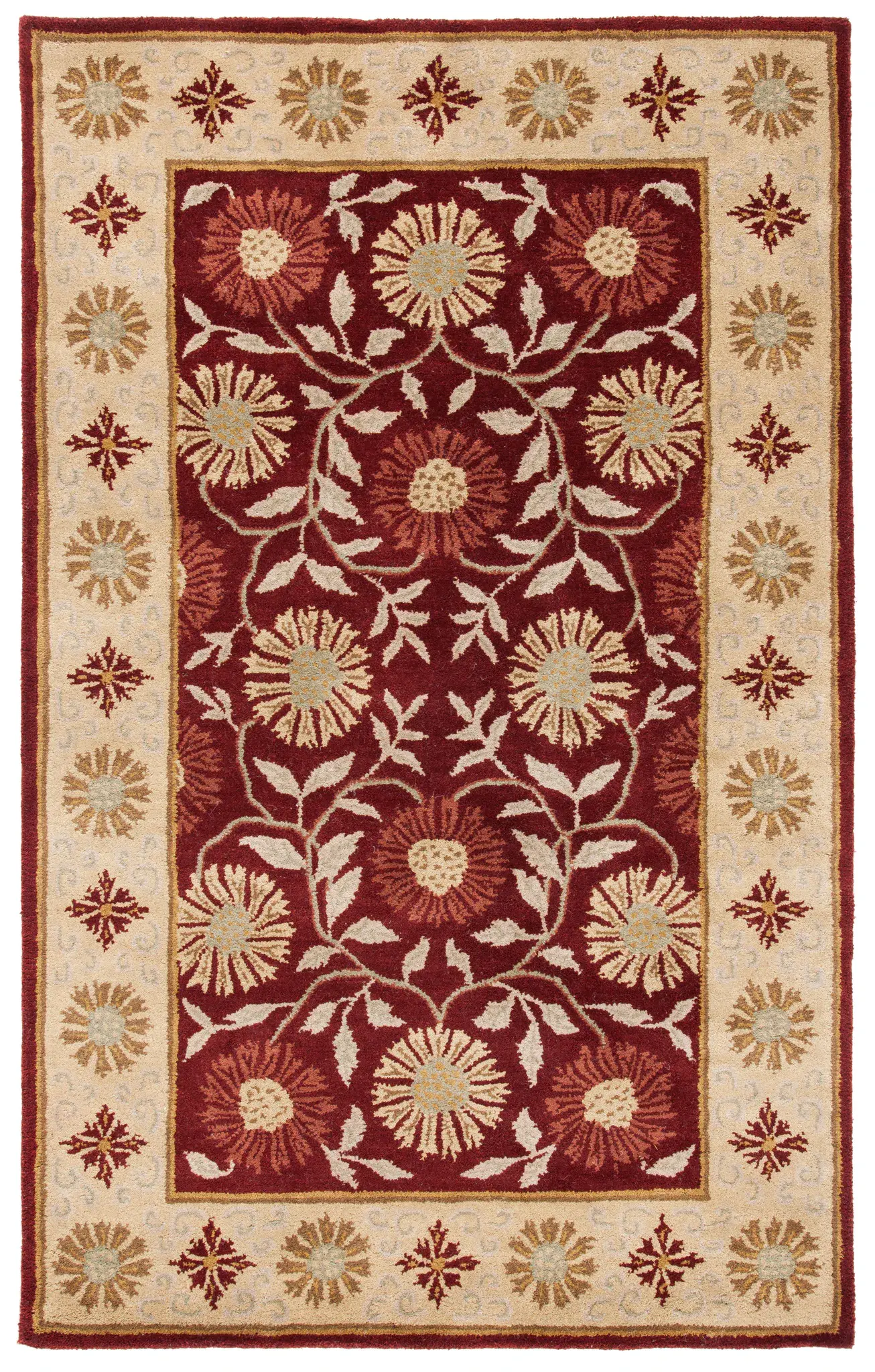 Heritage Sunburst Floral Hand-Tufted Wool Rug