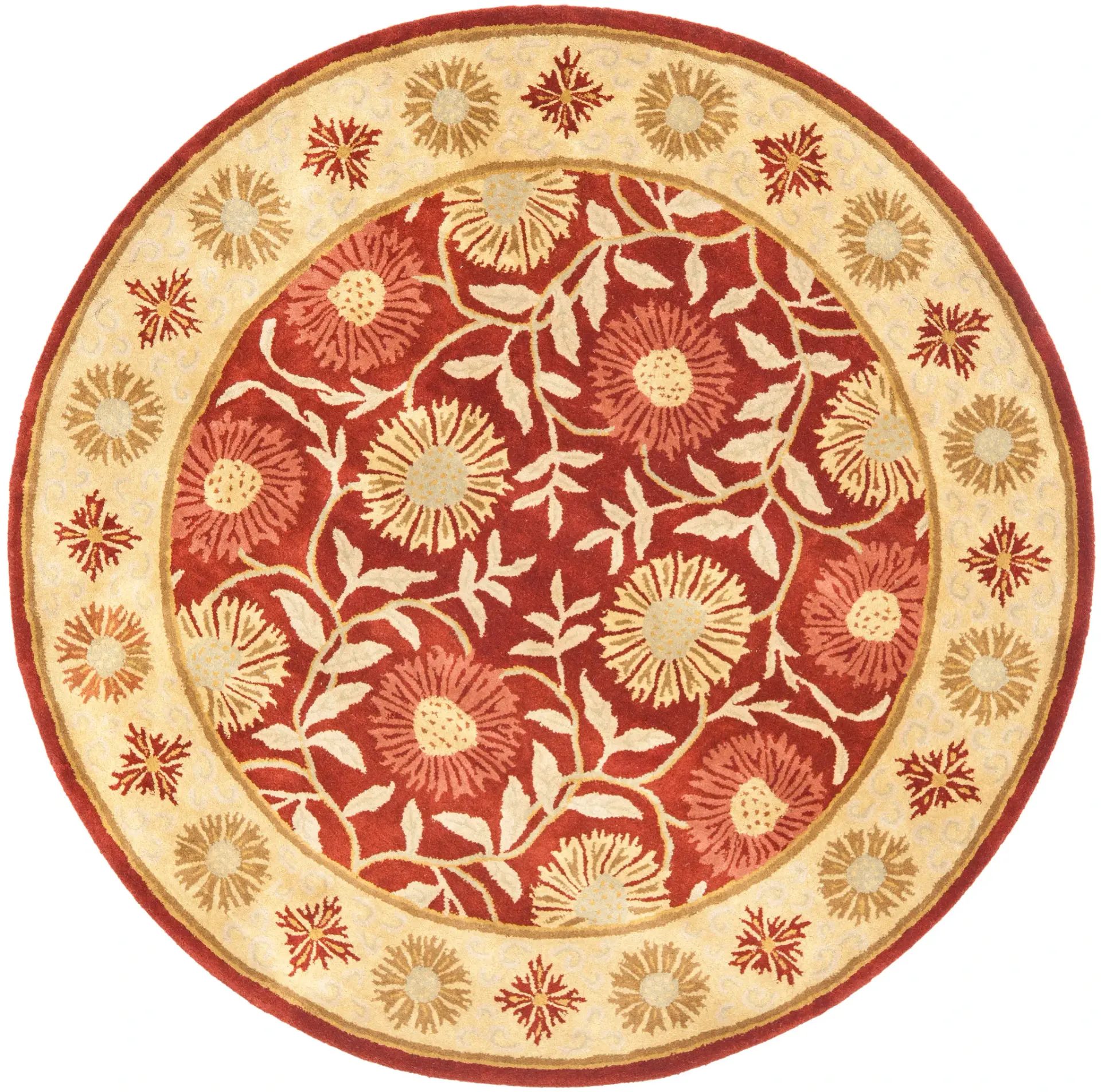 Heritage Sunburst Floral Hand-Tufted Wool Rug